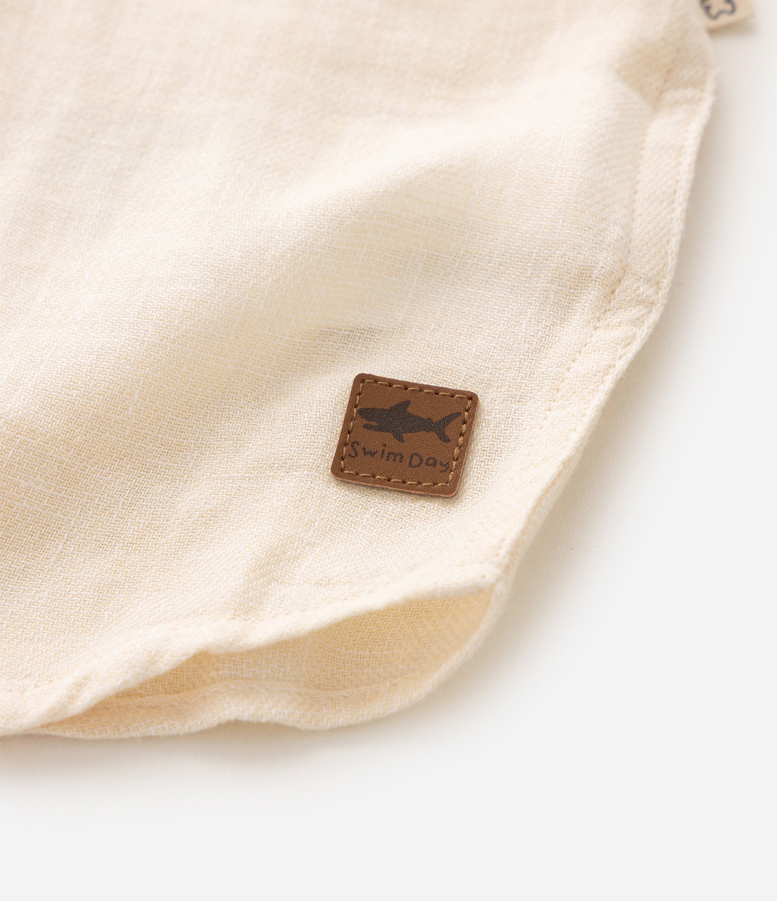 Camisa Bebê Linho Com Bolso - Tam 0 a 18 Meses Bege 5