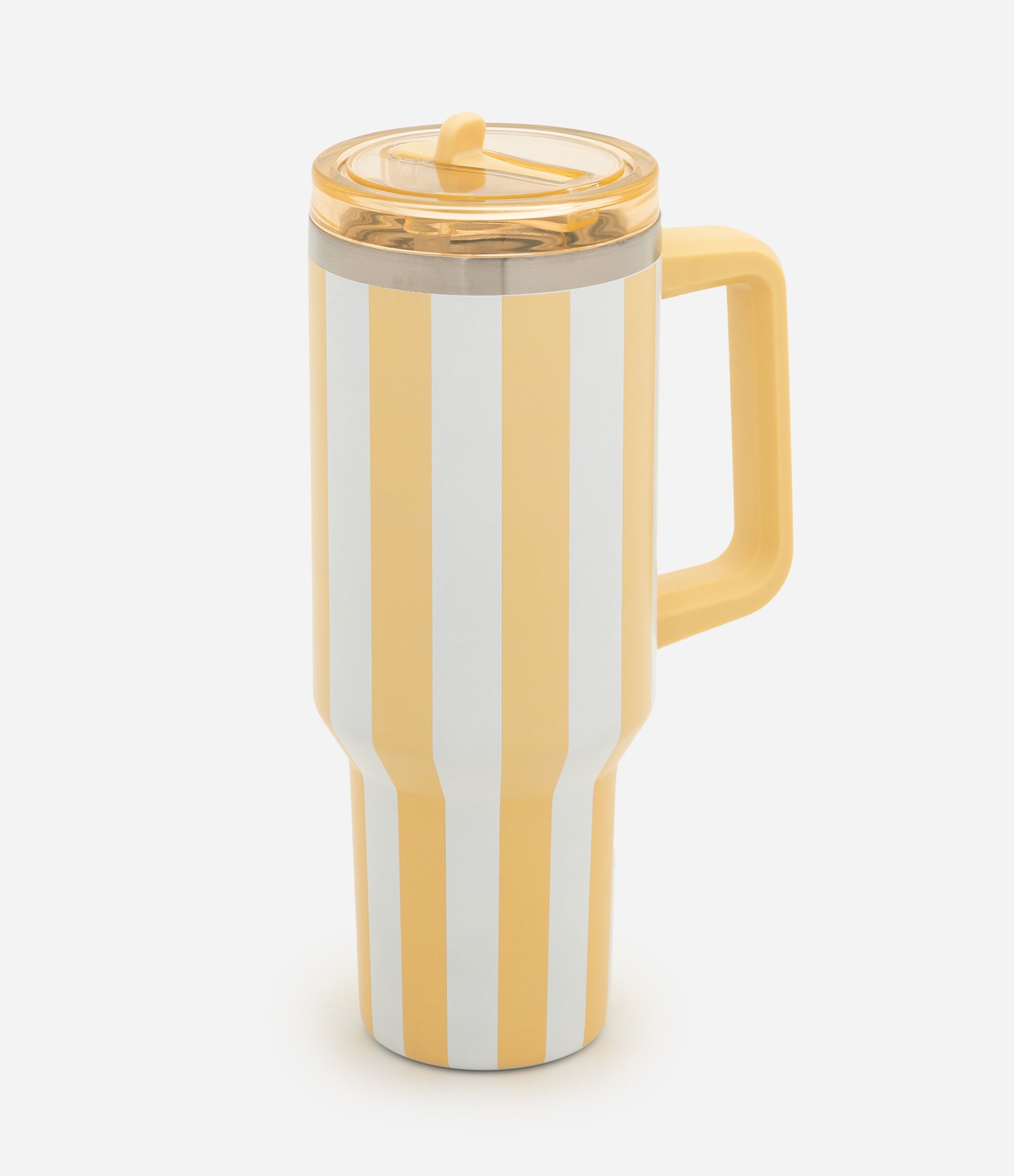 Copo Térmico com Estampa Listrada 1,2L Amarelo 1
