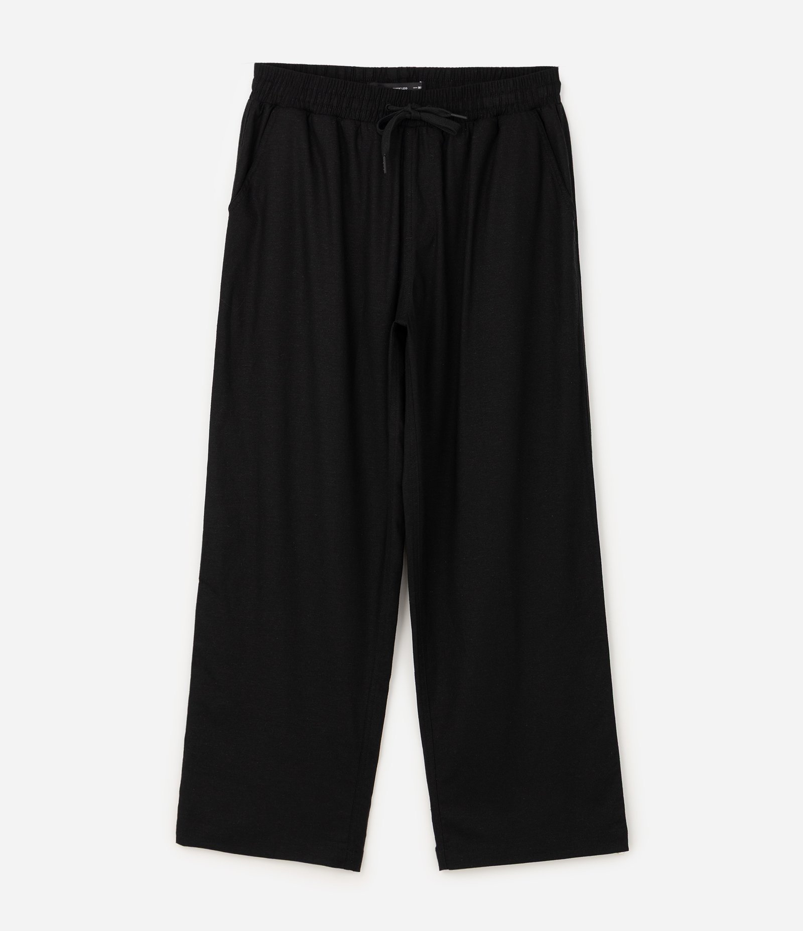 Calça Wide Leg em Viscose e Cânhamo Preto 5