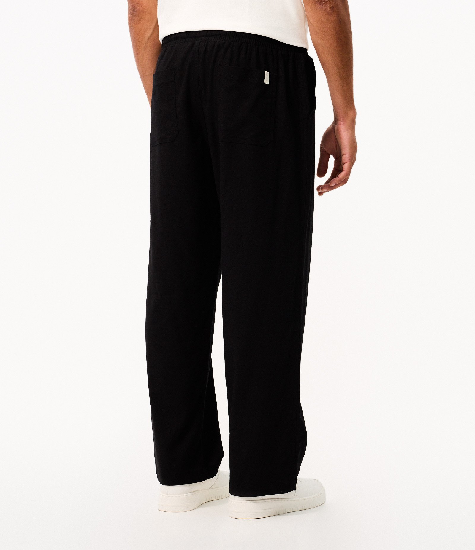 Calça Wide Leg em Viscose e Cânhamo Preto 3