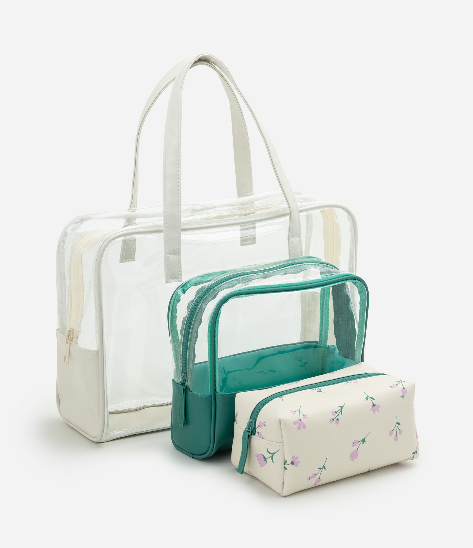Kit de 03 Necessaires com Tamanhos Variados Multicores 4