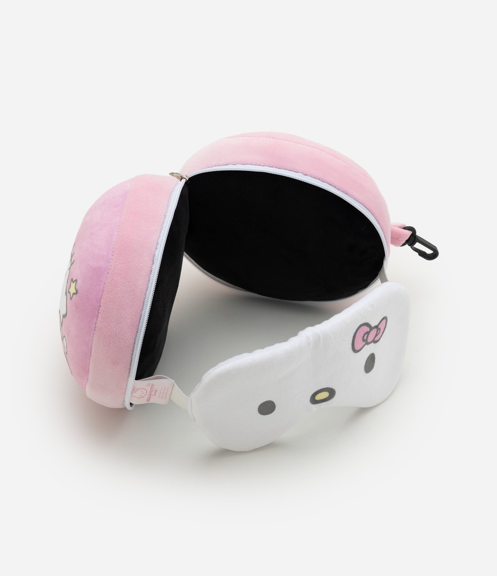Travesseiro de Pescoço com Máscara Hello Kitty Rosa 2