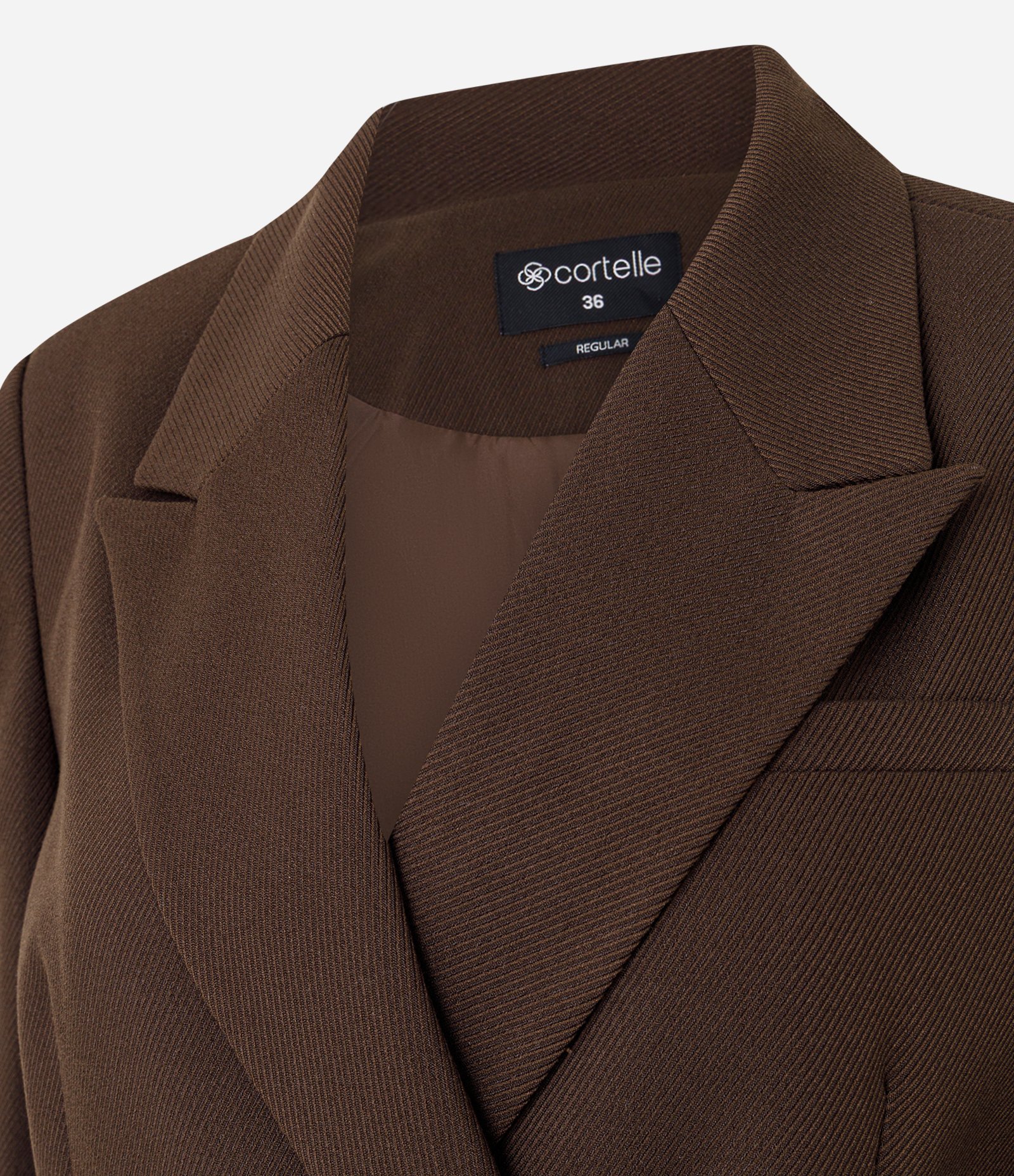 Blazer Oversized Estruturado com Botões Transpassados Marrom 8