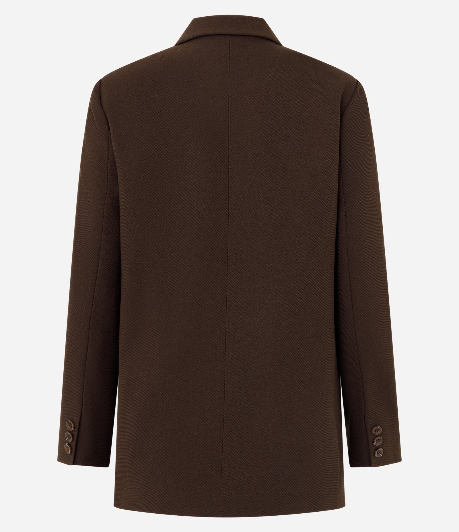 Blazer Oversized Estruturado com Botões Transpassados Marrom 9