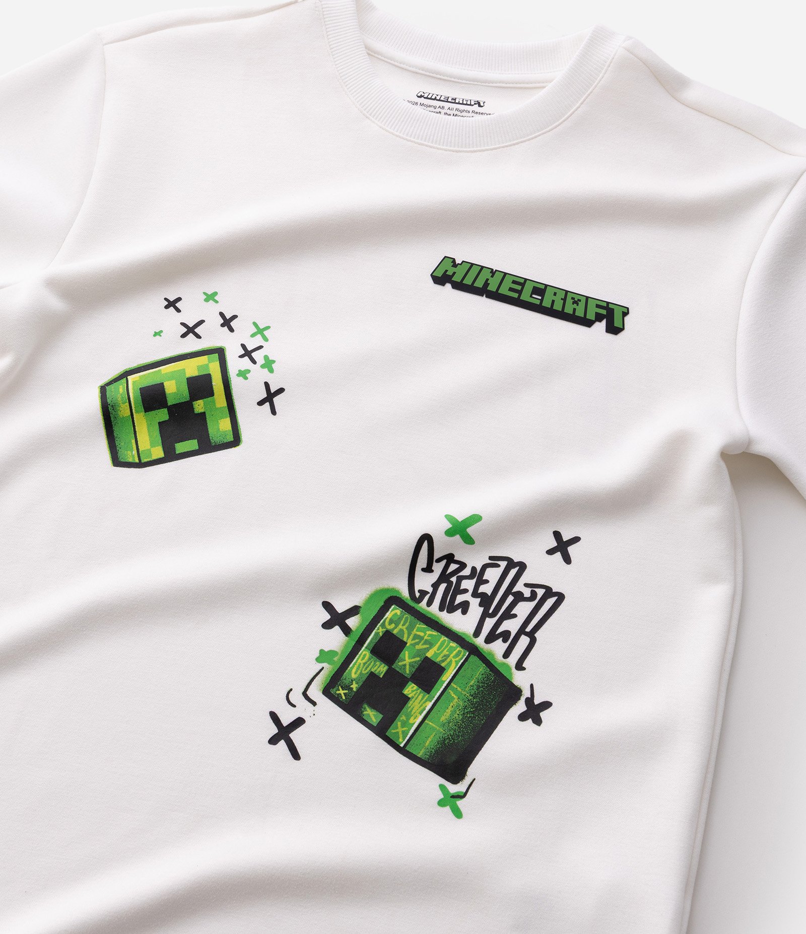 Camiseta Infantil Minecraft Com Relevo - Tam 5 a 14 Anos Branco 5