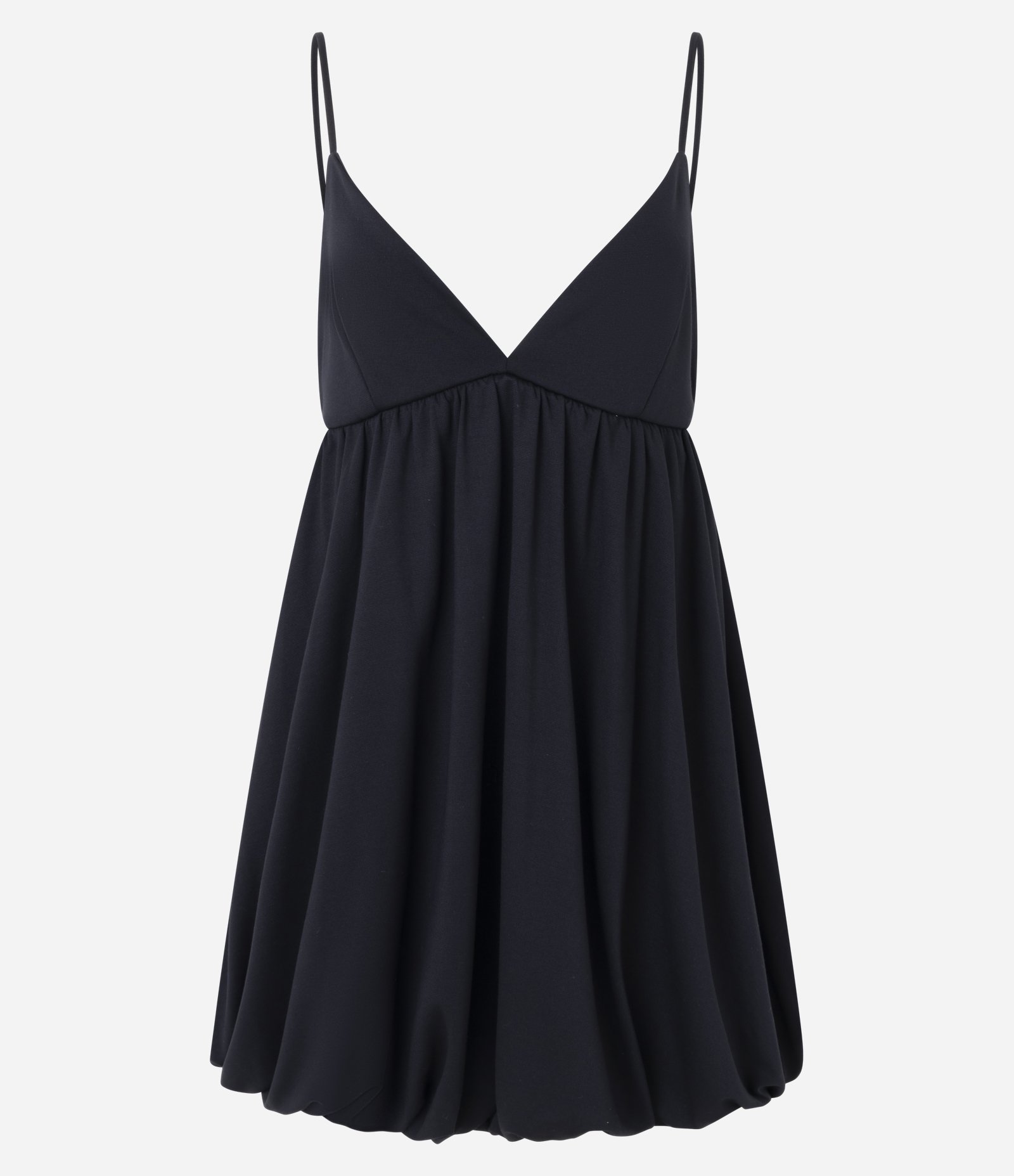 Vestido Balonê de Alcinha com Decote V Preto 1