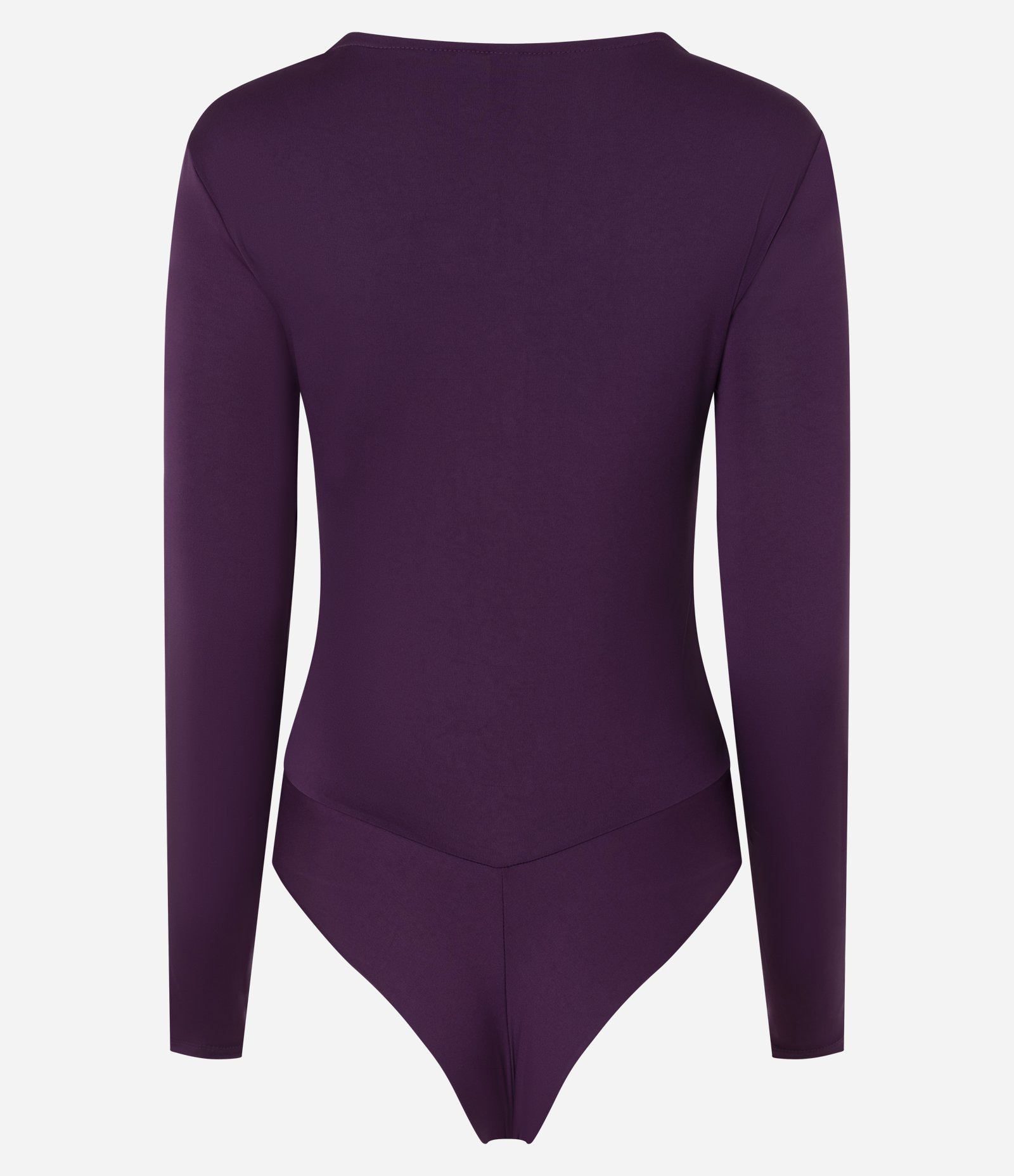 Body Manga Longa em Microfibra com Decote Quadrado Roxo 6