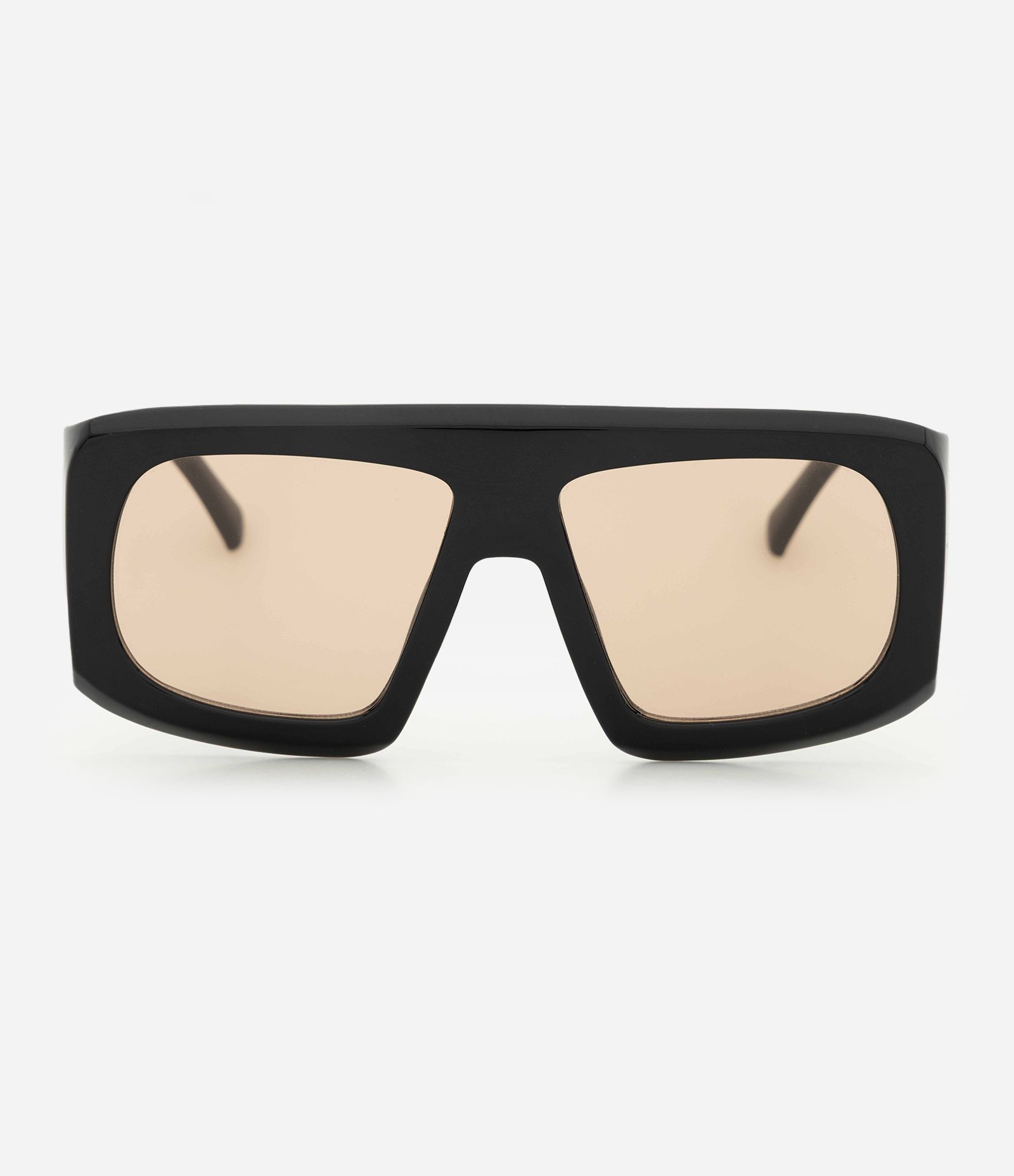 Óculos de Sol Máscara com Lentes Amplas e Hastes Largas Preto 3