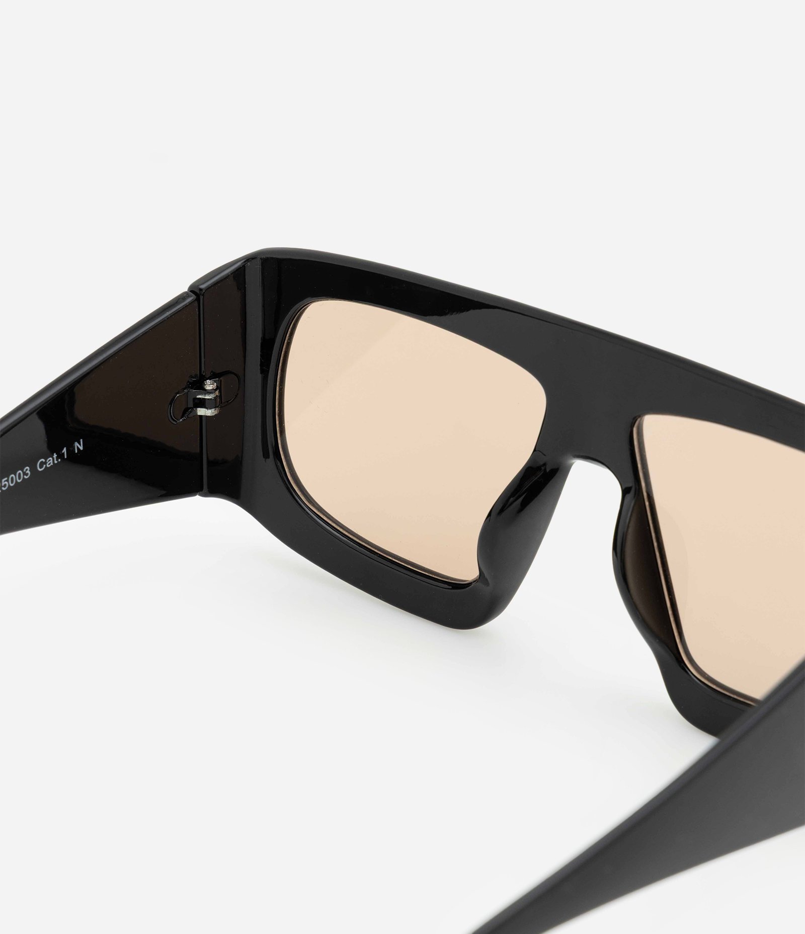 Óculos de Sol Máscara com Lentes Amplas e Hastes Largas Preto 4