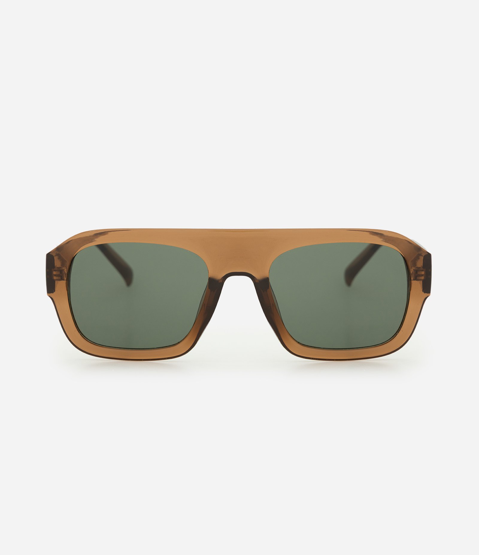 Óculos de Sol Quadrado com Lentes Amplas Marrom 2