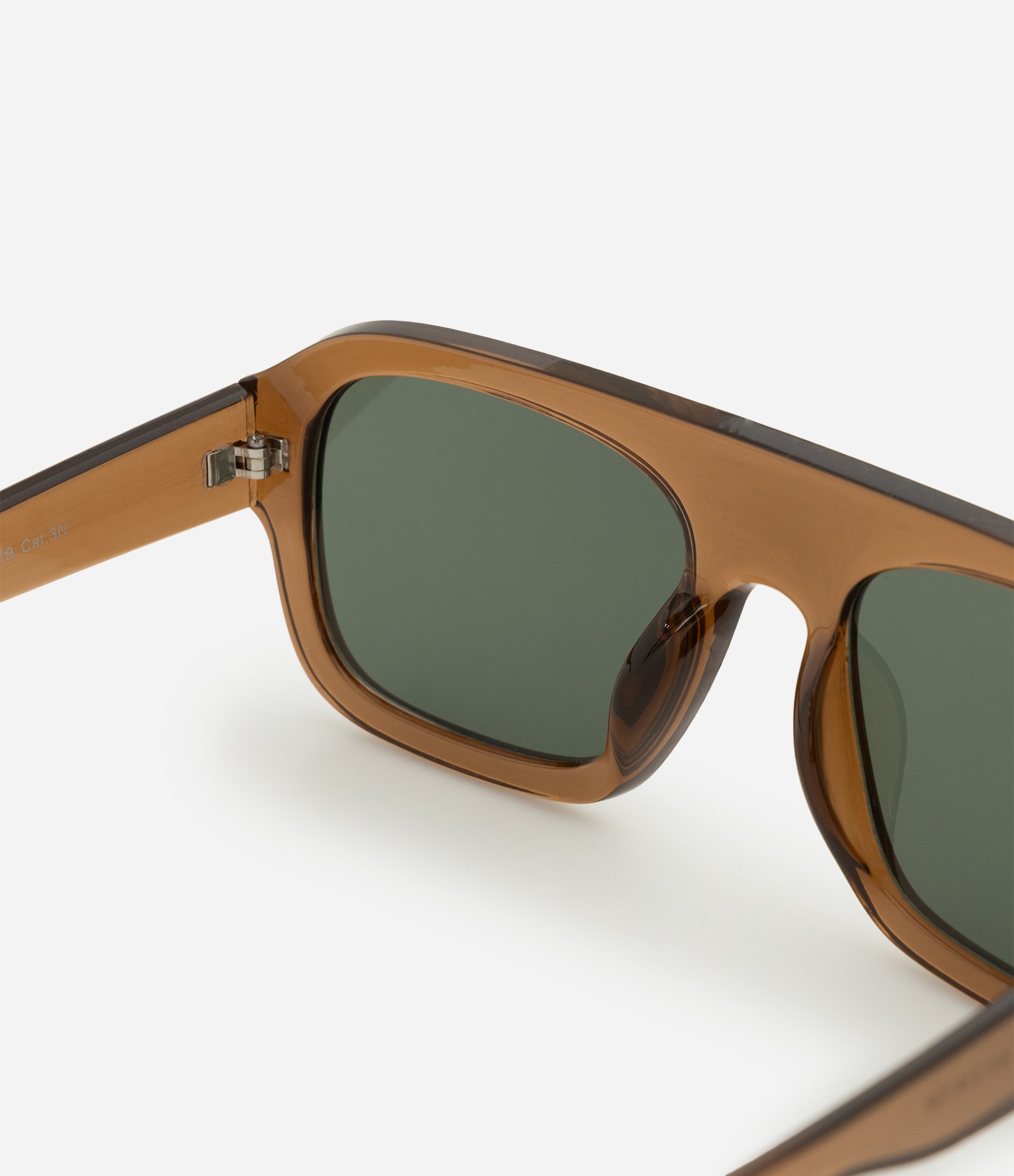 Óculos de Sol Quadrado com Lentes Amplas Marrom 3