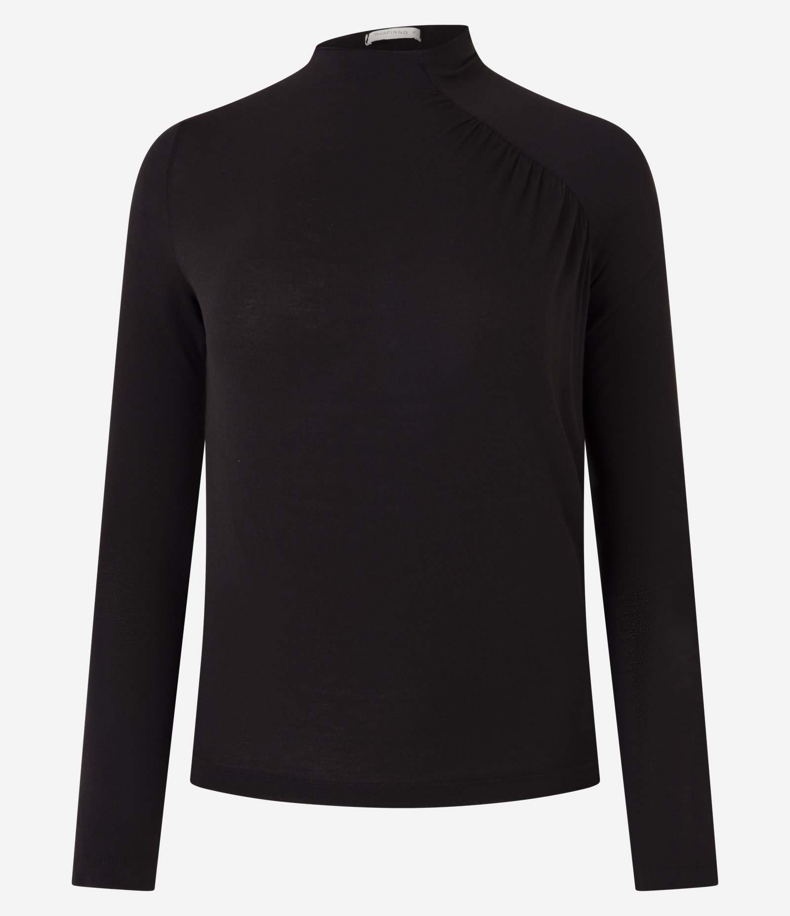 Blusa em Viscose com Franzido no Ombro Marrom 1