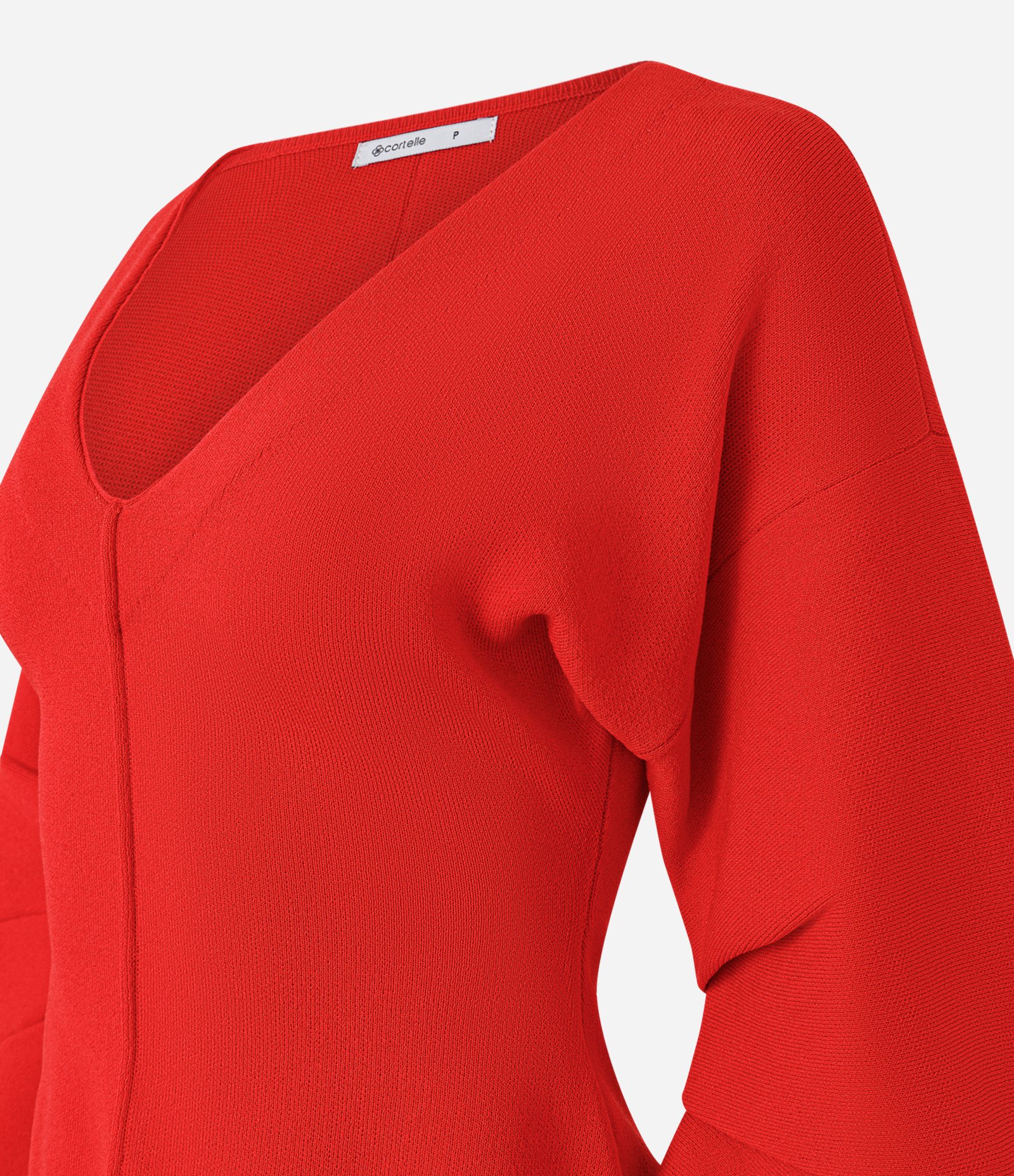 Blusa em Tricô com Manga Volumosa Vermelho 6