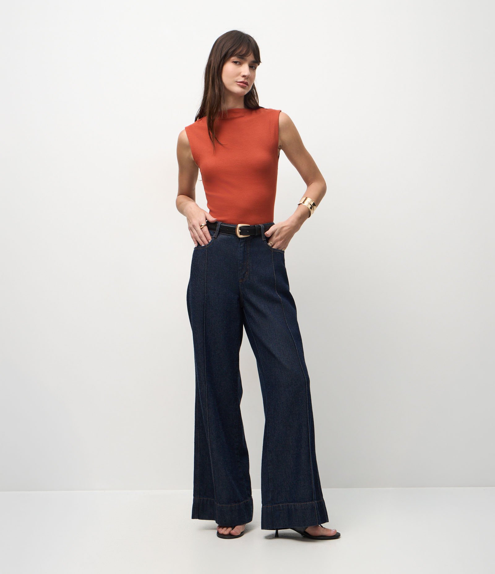 Blusa em Algodão com Gola Canoa Laranja 4