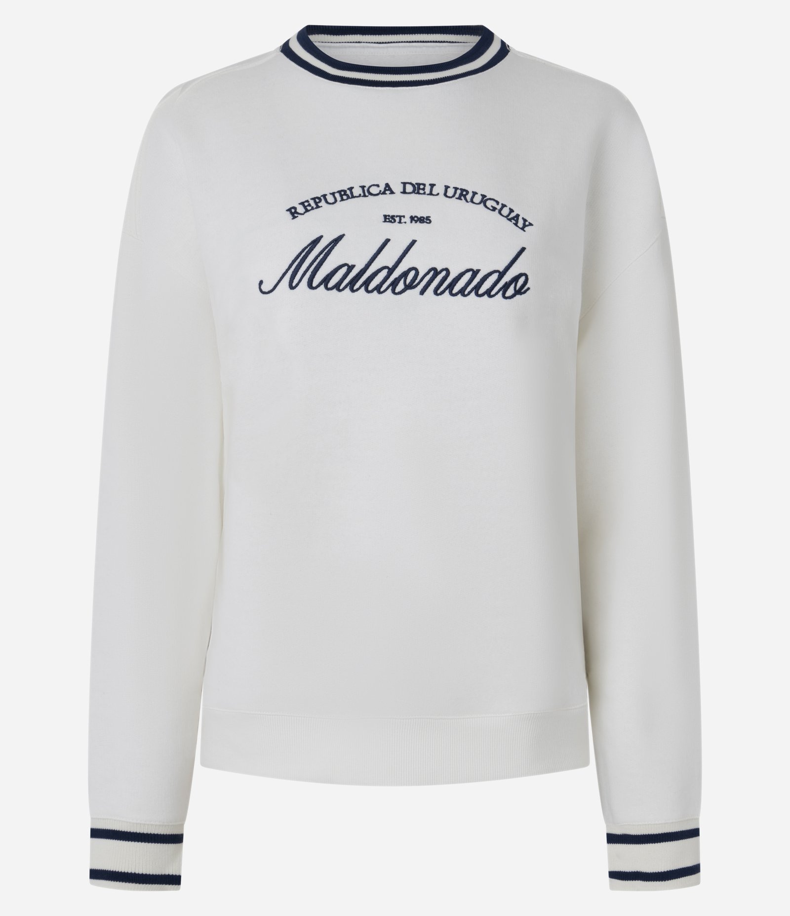 Casaco Moletom com Lettering Frontal Maldonado Branco 5