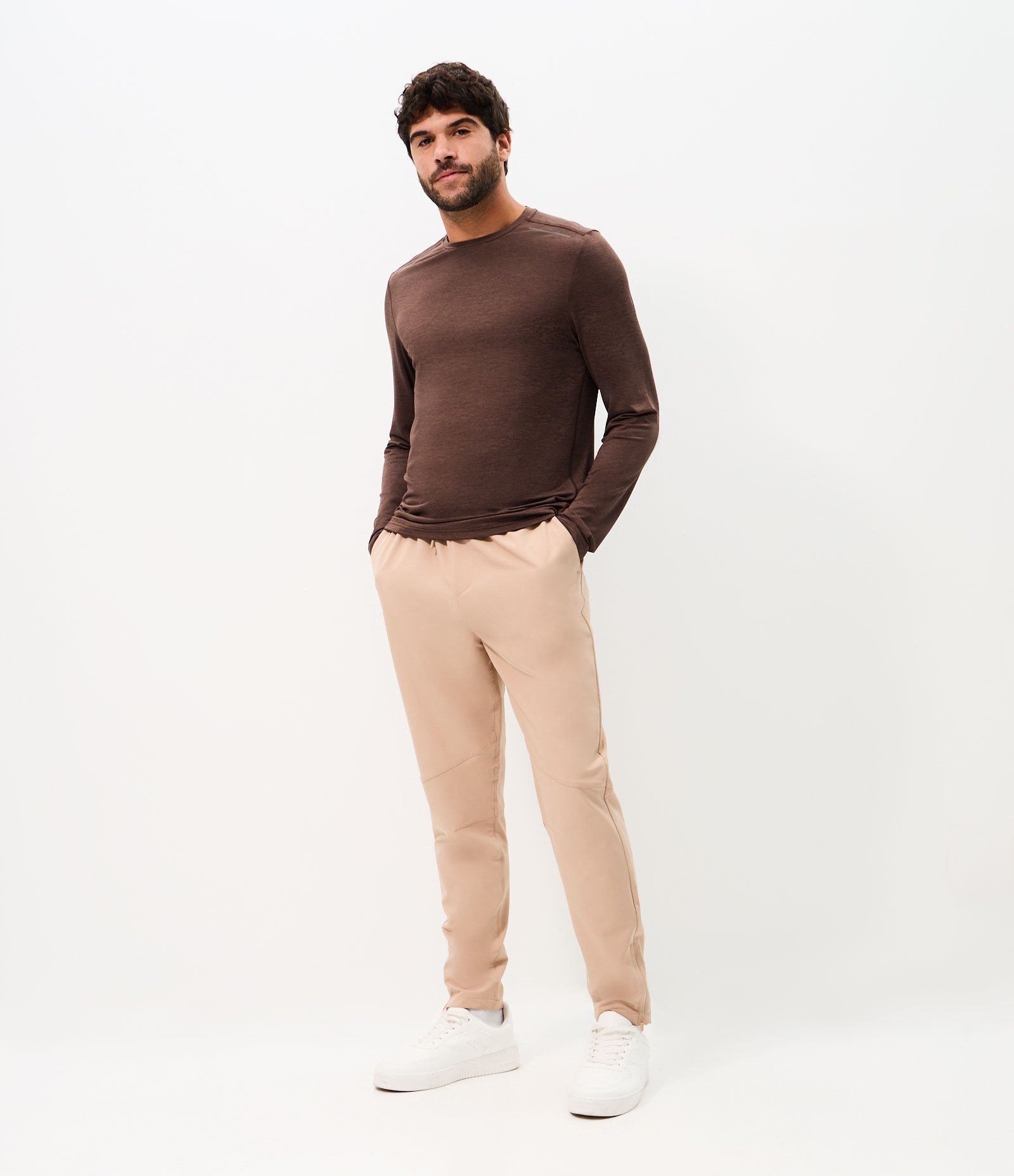 Camiseta Esportiva em Tecnologia Dry em New Pattern Marrom 2