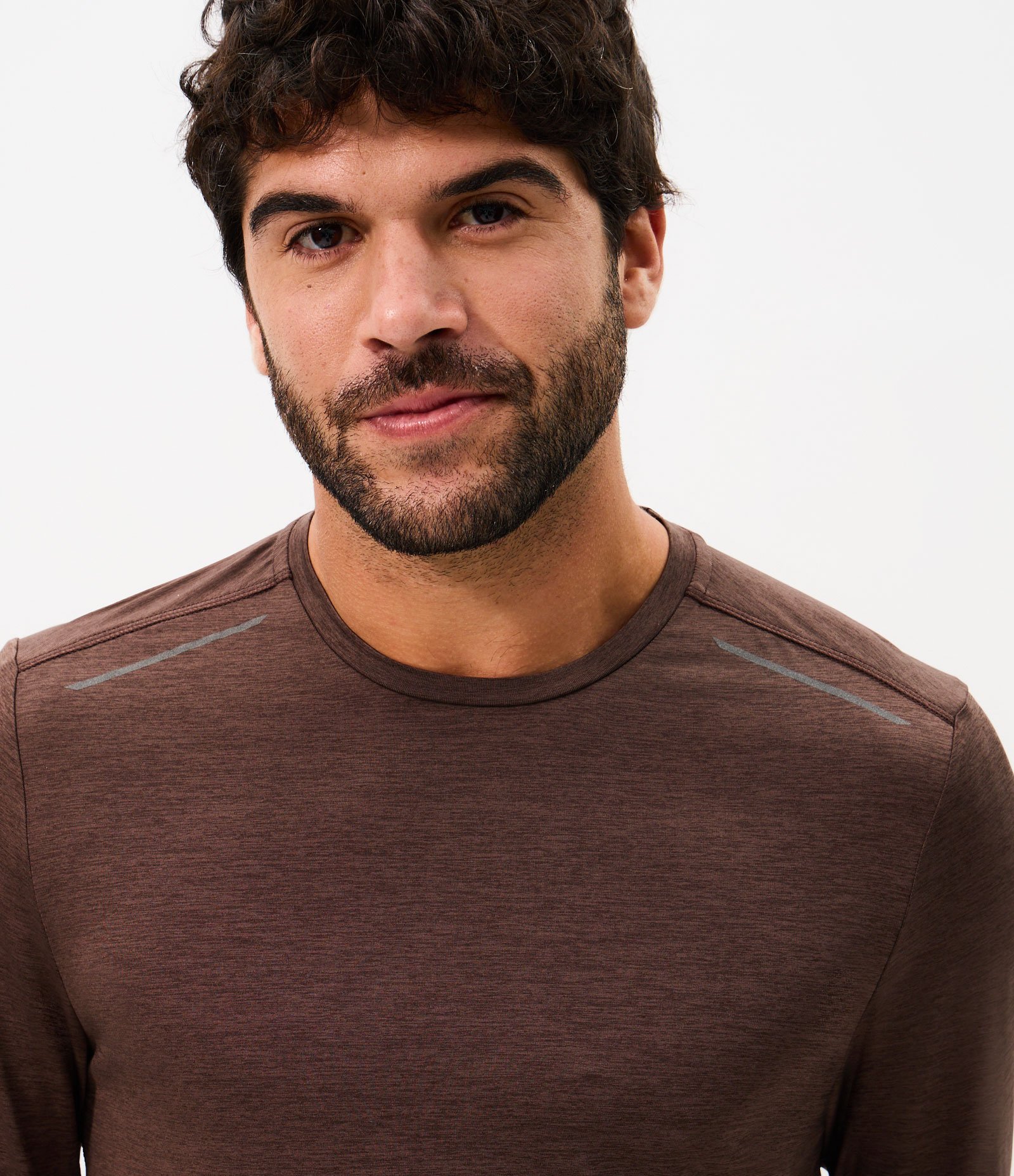 Camiseta Esportiva em Tecnologia Dry em New Pattern Marrom 3