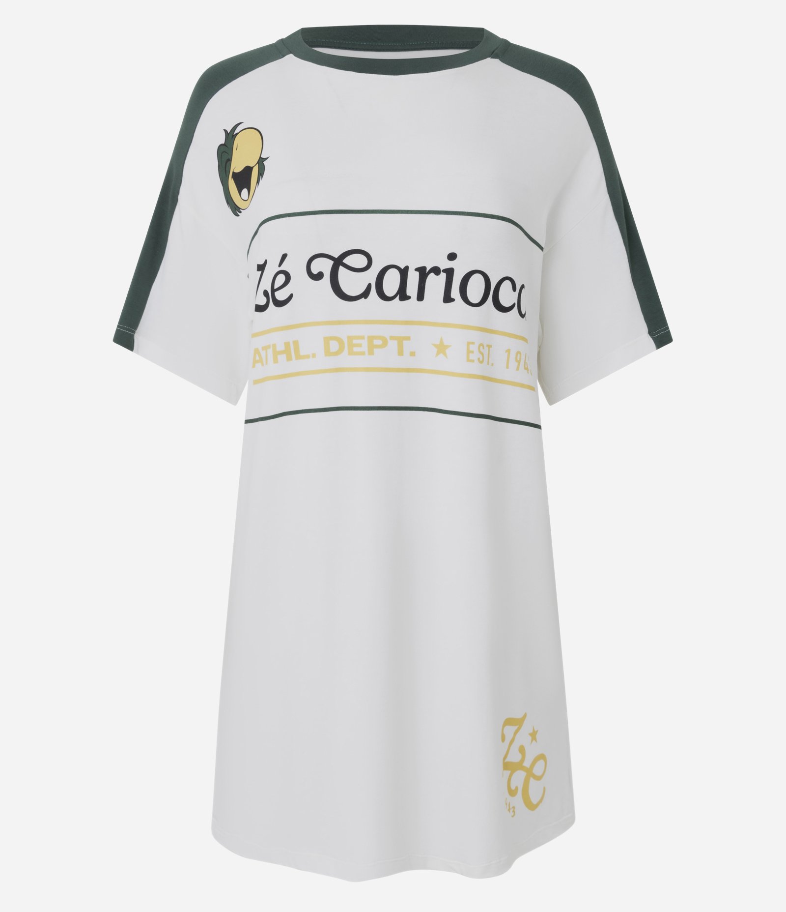 Camisola Curta em Viscolycra Estampa Zé Carioca Branco 5