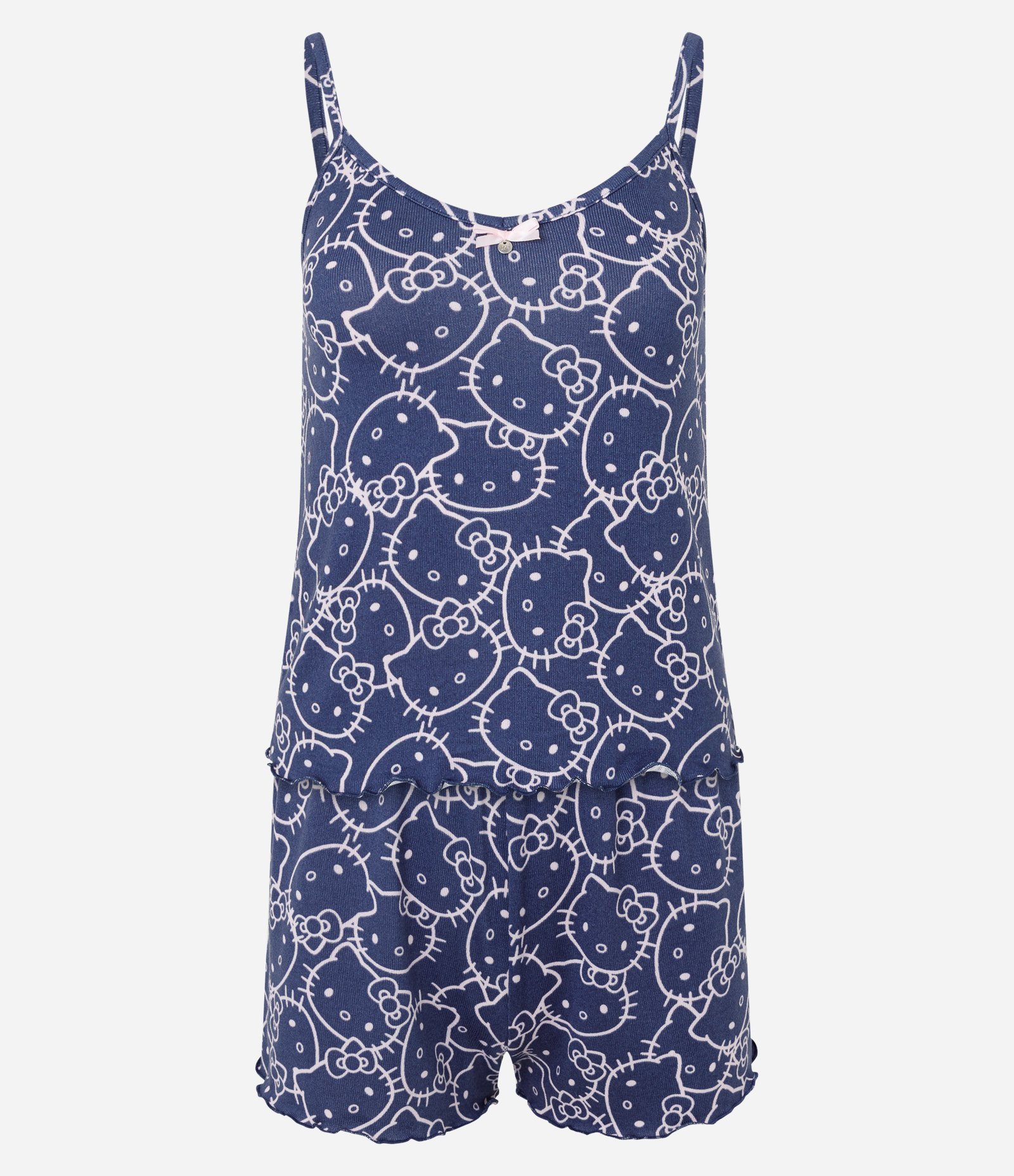 Pijama Short Doll com Estampa Hello Kitty Azul 6