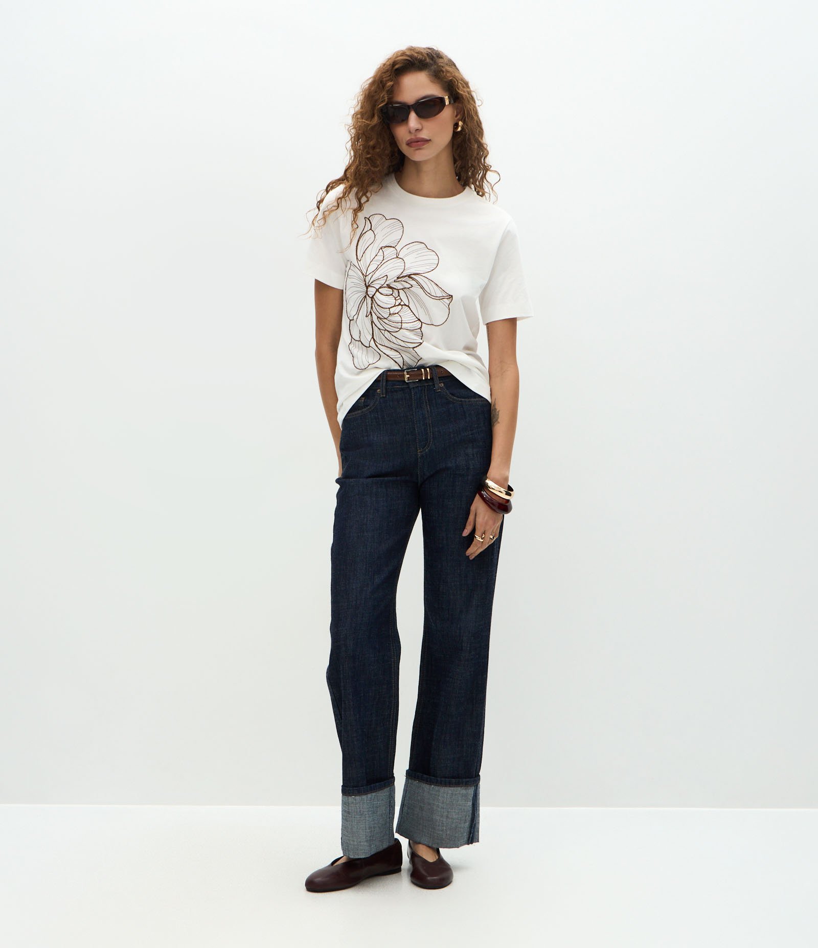 Blusa em Algodão com Bordado de Flor Branco 2