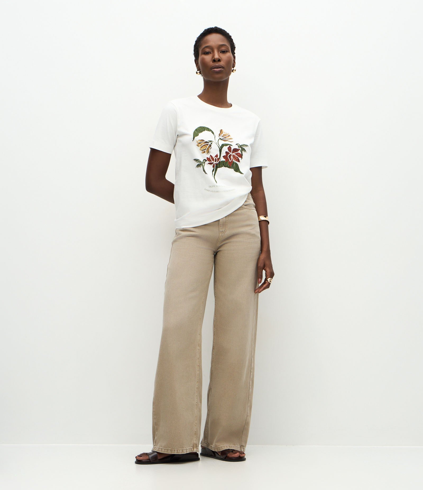 Blusa em Algodão com Estampa Floral Branco 2