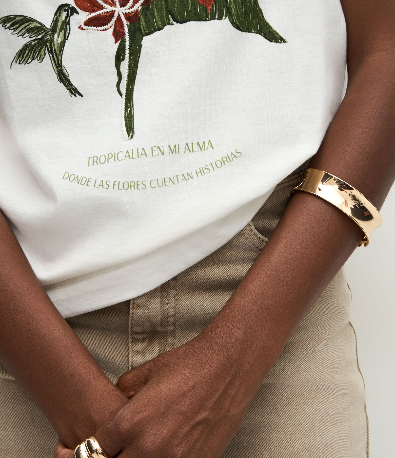 Blusa em Algodão com Estampa Floral Branco 4