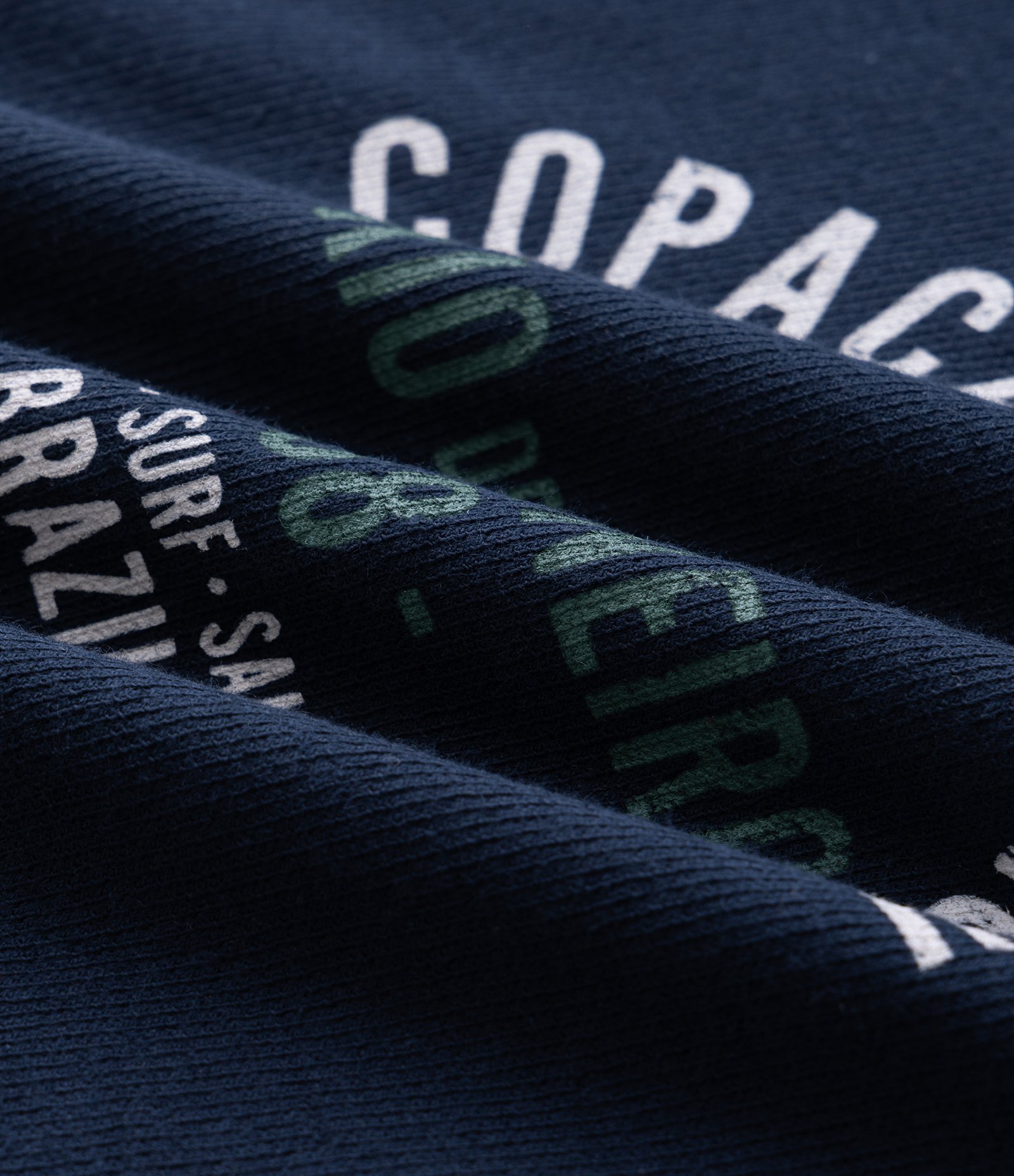 Camiseta Manga Curta com Lettering Copacabana Azul 7