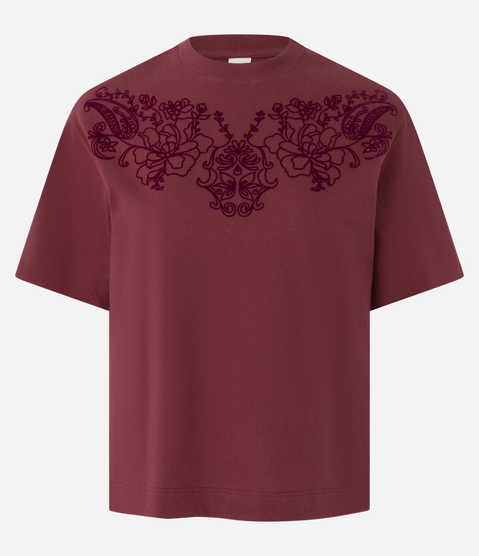 Blusa em Algodão com Arabesco de Flores Vermelho 5