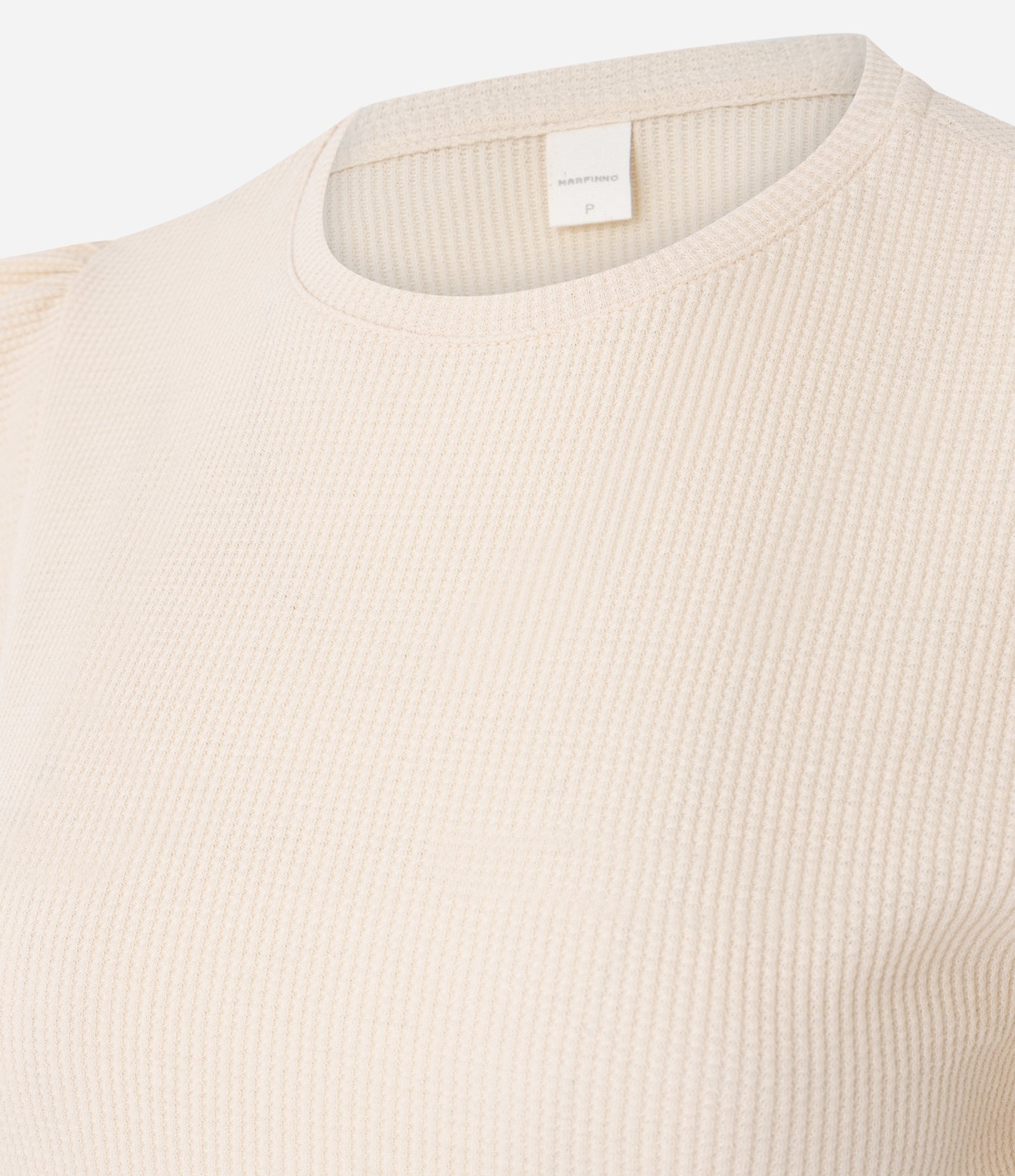 Blusa Manga Curta Texturizada com Bordado nas Mangas Bege 6