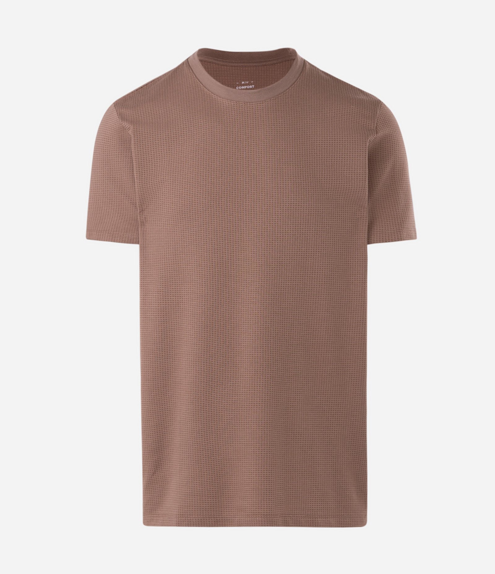 Camiseta Comfort em Algodão com Textura Marrom 2