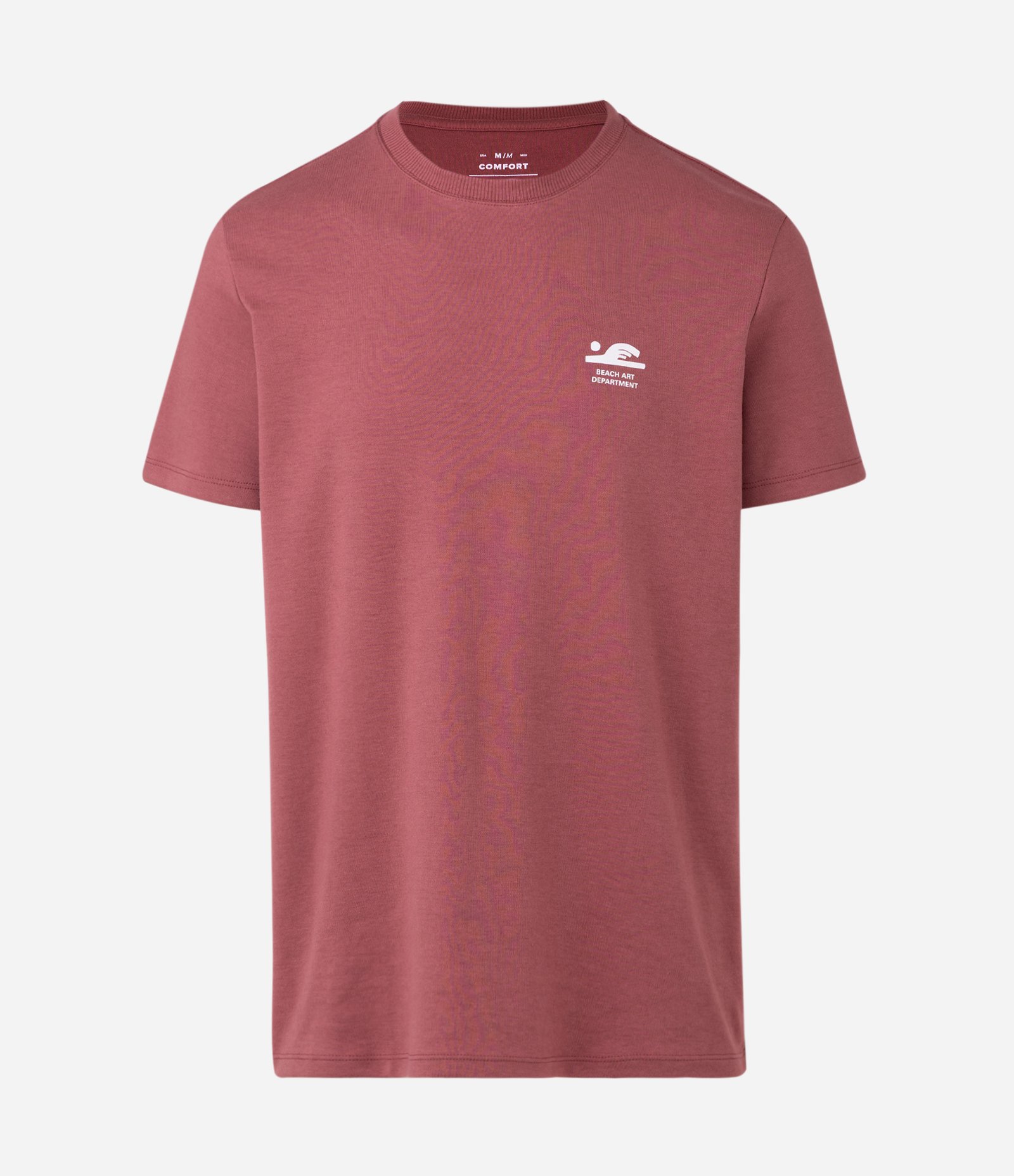 Camiseta Comfort Manga Curta com Estampa Abstrata Vermelho 5