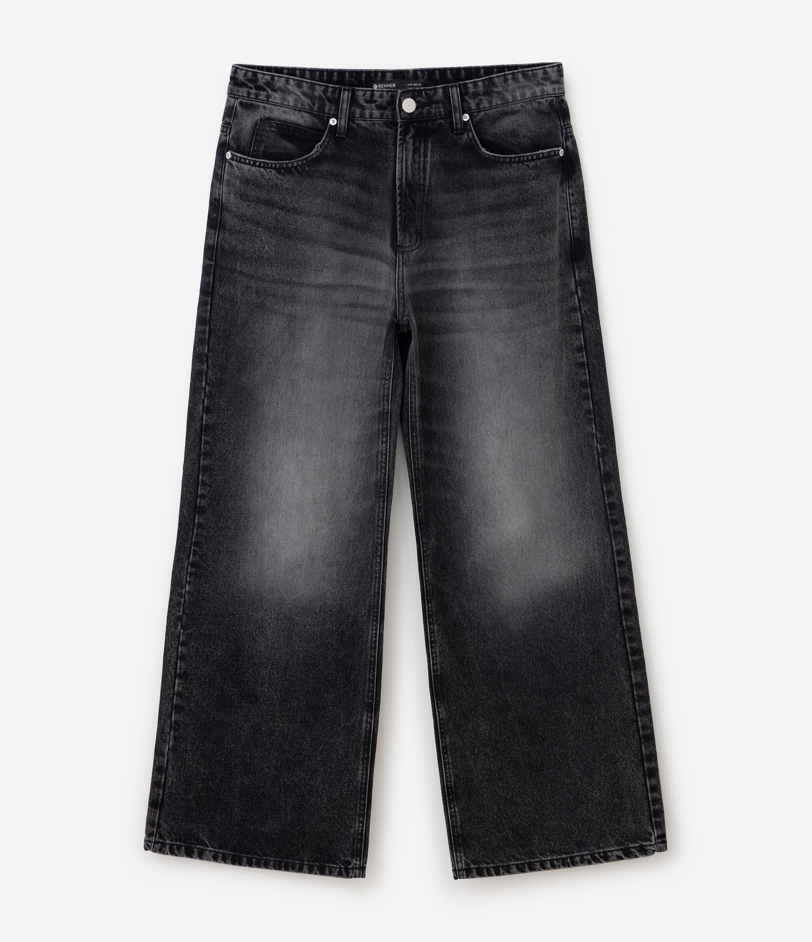 Calça Jeans Wide Leg Preto 4