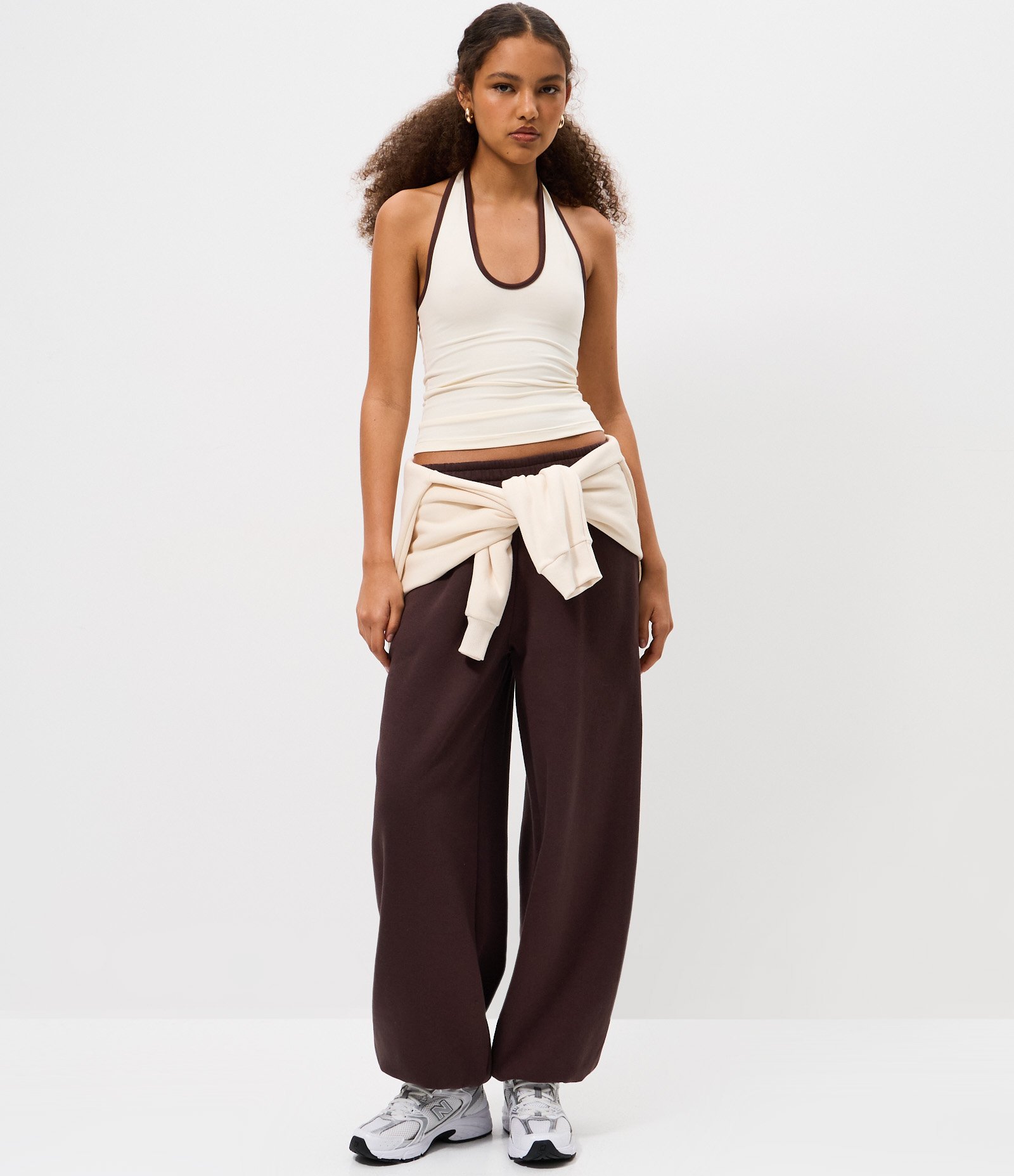 Blusa Frente Única em Ponto Roma com Contraste Off White 2