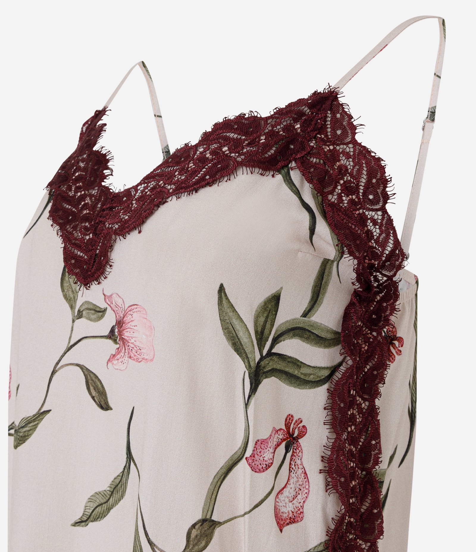 Short Doll em Viscose com Estampa Floral e Renda Rosa 6