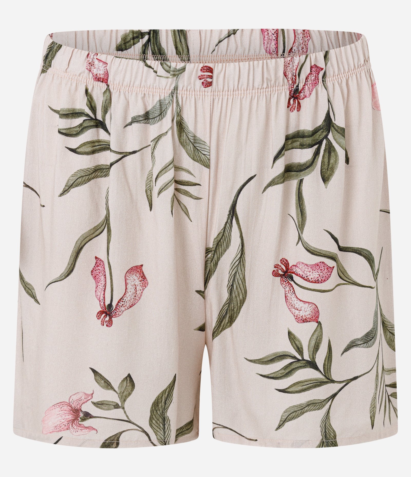 Short Doll em Viscose com Estampa Floral e Renda Rosa 8