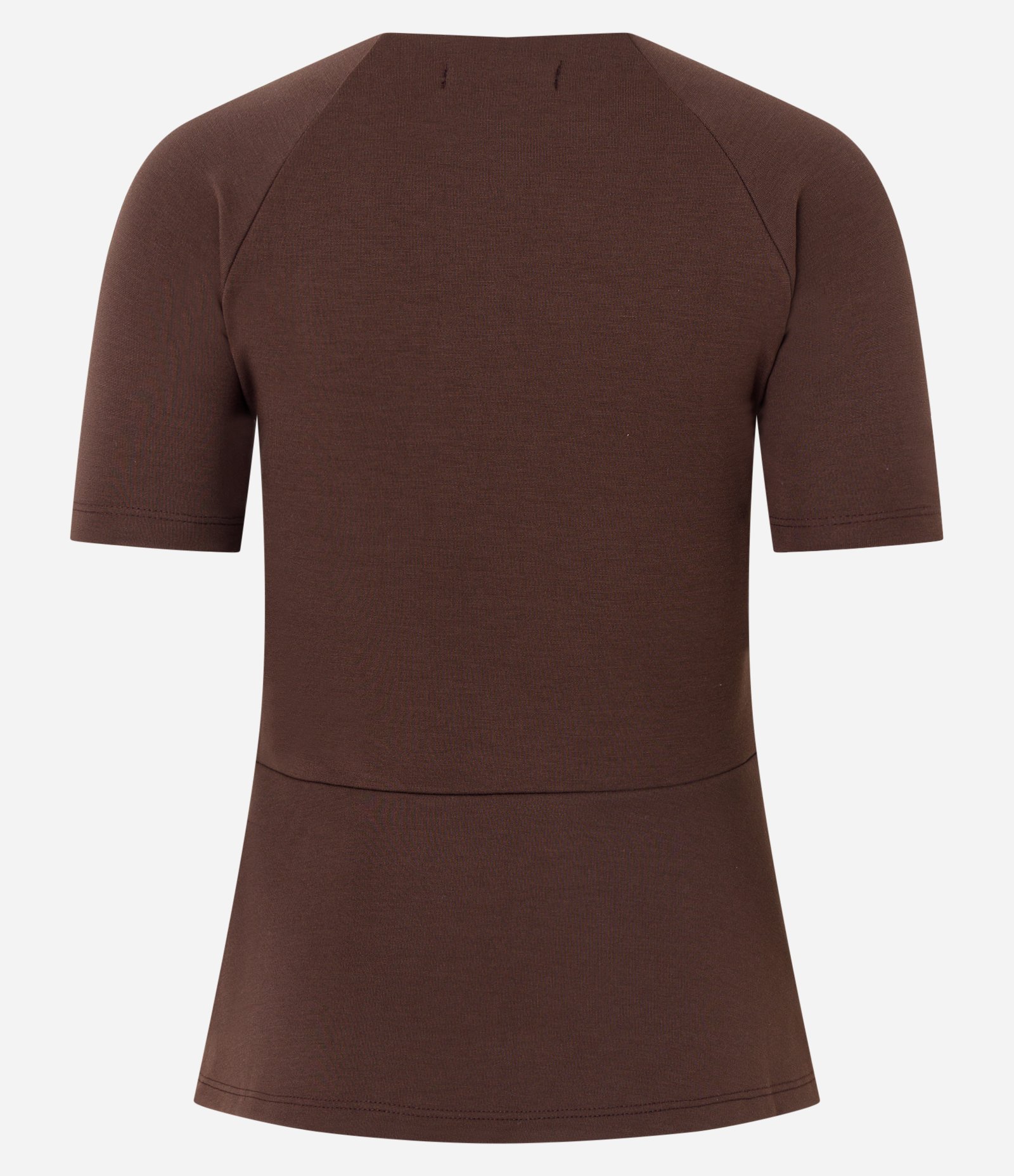 Blusa com Barra Peplum e Cintinho Marrom 2