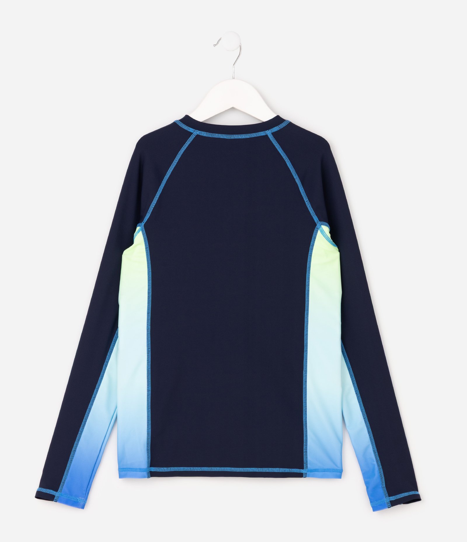 Camiseta Infantil Accessories UV com Zíper e Estampa Praia - Tam 5 a 14 Anos Azul 2
