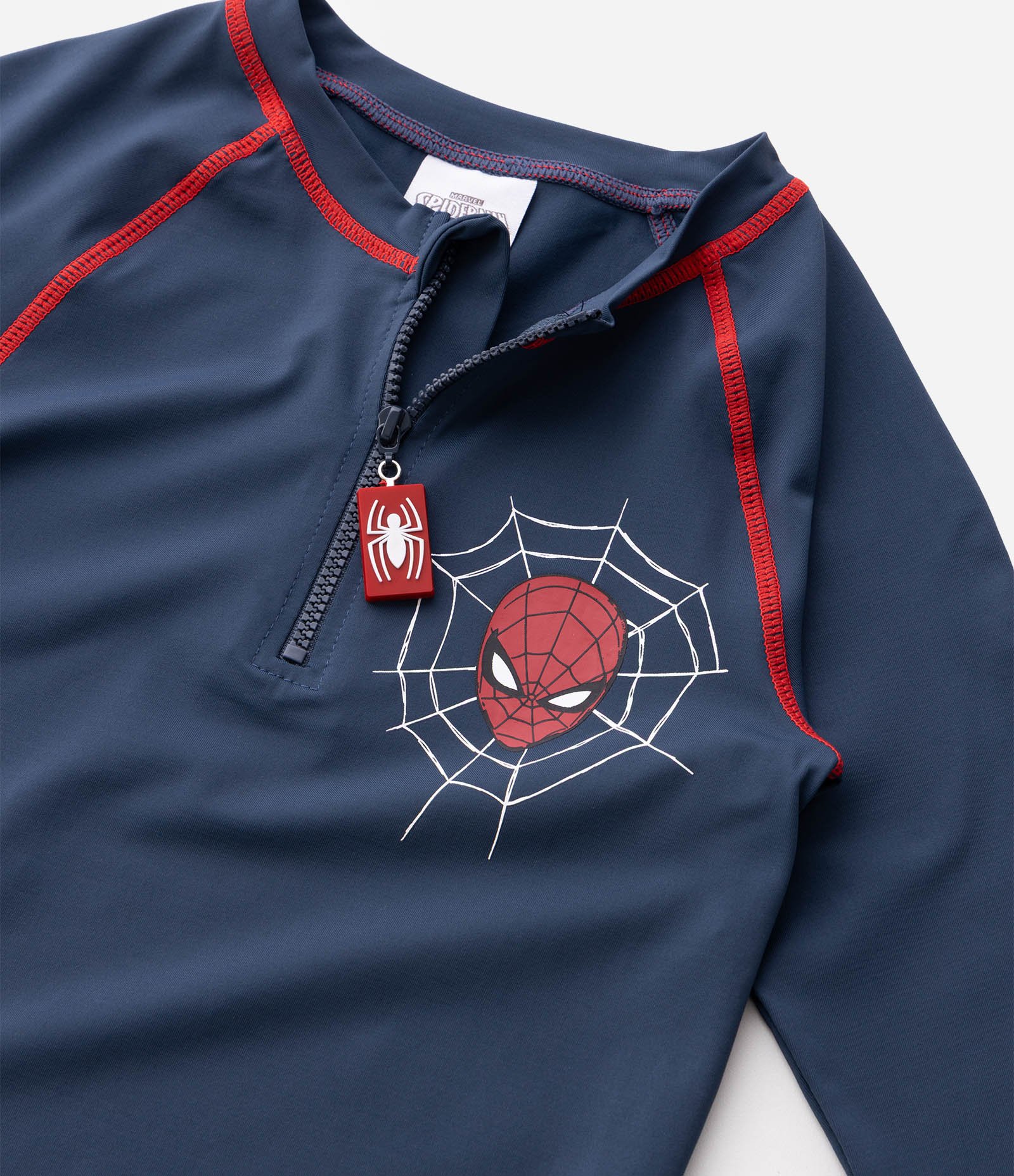 Camiseta Infantil Homem Aranha Proteção UV Estampa Personagem - Tam 4 a 10 Anos Azul 4
