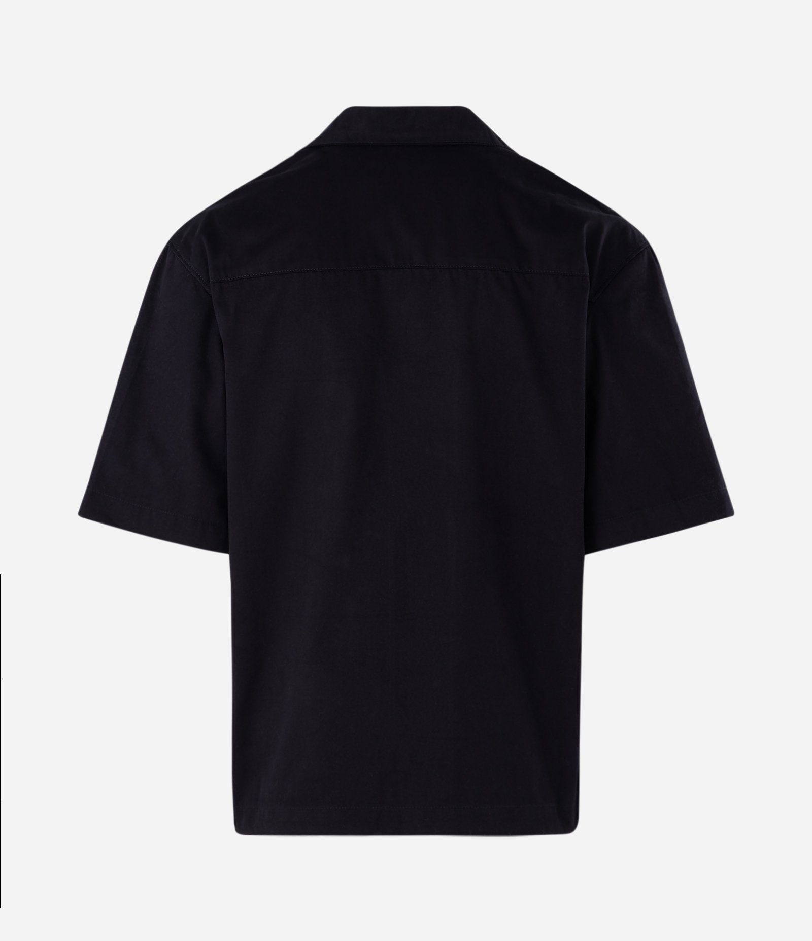 Camisa Boxy em Sarja com Estampa de Dragões Preto 5