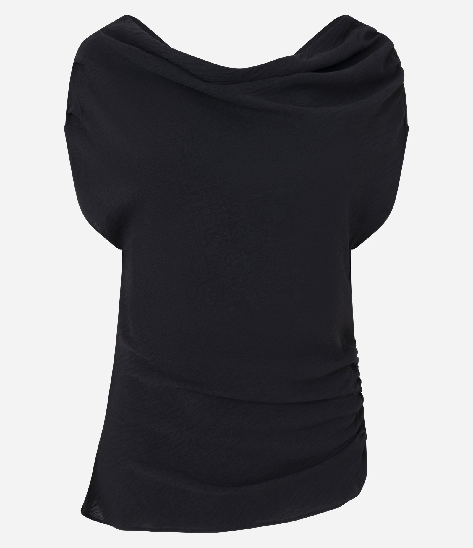 Blusa Ombro a Ombro com Drapeado Preto 5