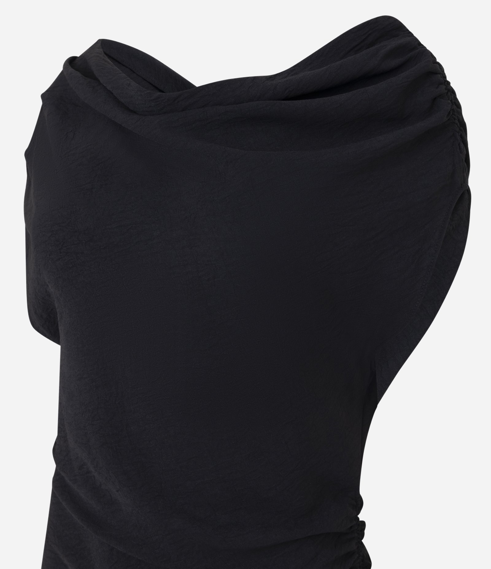 Blusa Ombro a Ombro com Drapeado Preto 6