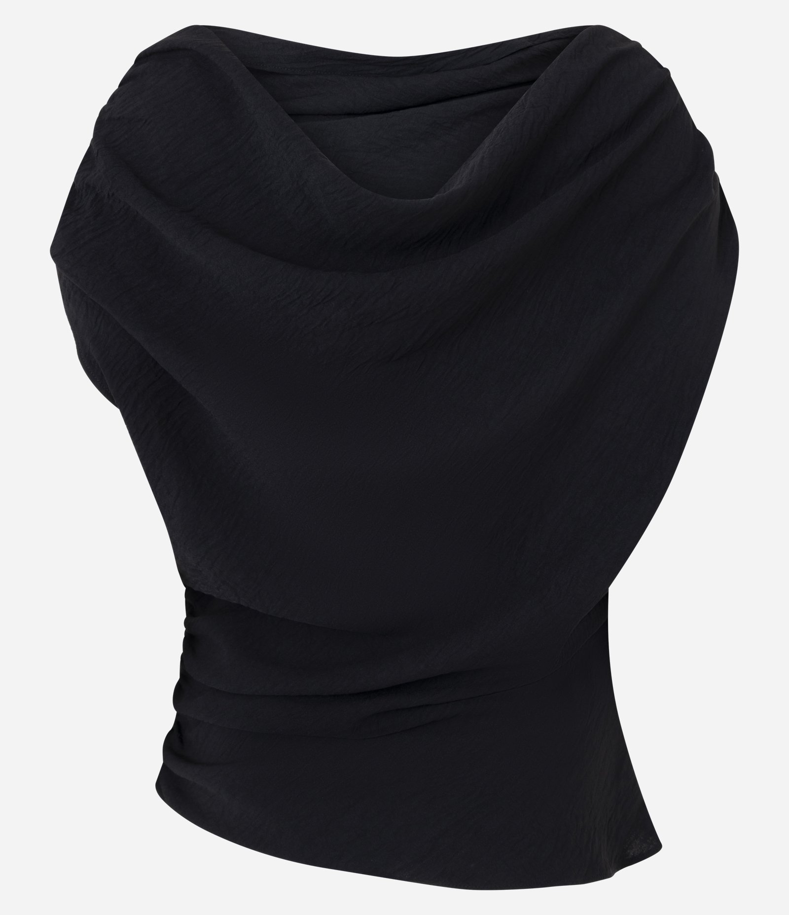 Blusa Ombro a Ombro com Drapeado Preto 7