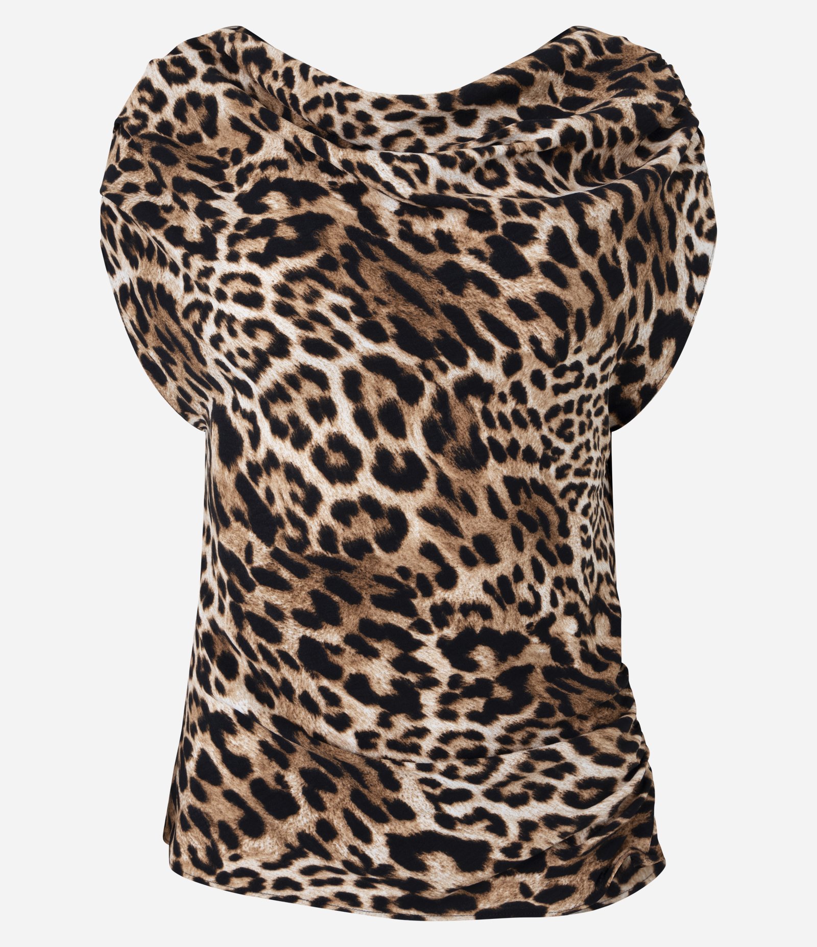 Blusa Ombro a Ombro com Estampa Animal Print Marrom 5
