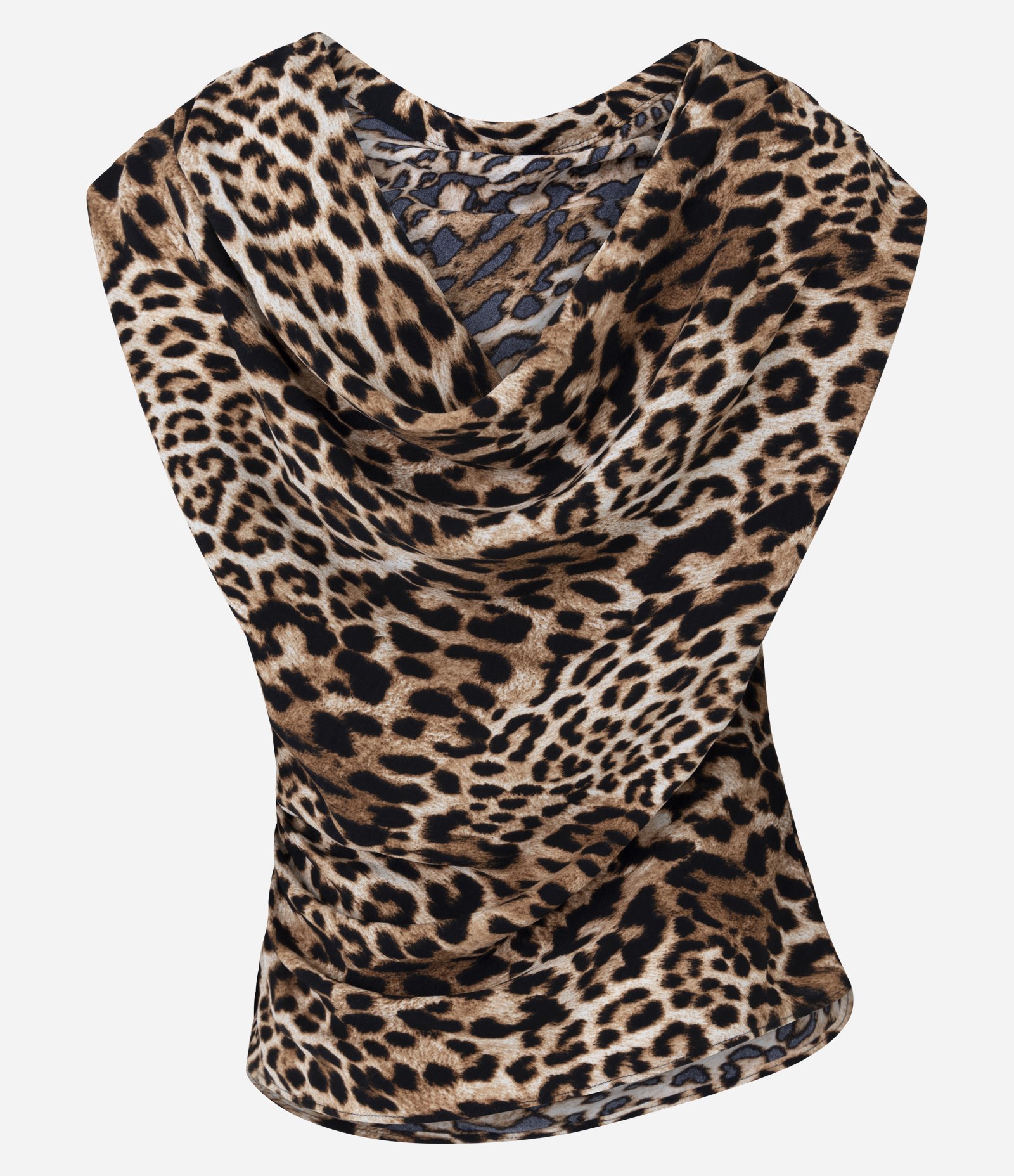 Blusa Ombro a Ombro com Estampa Animal Print Marrom 6