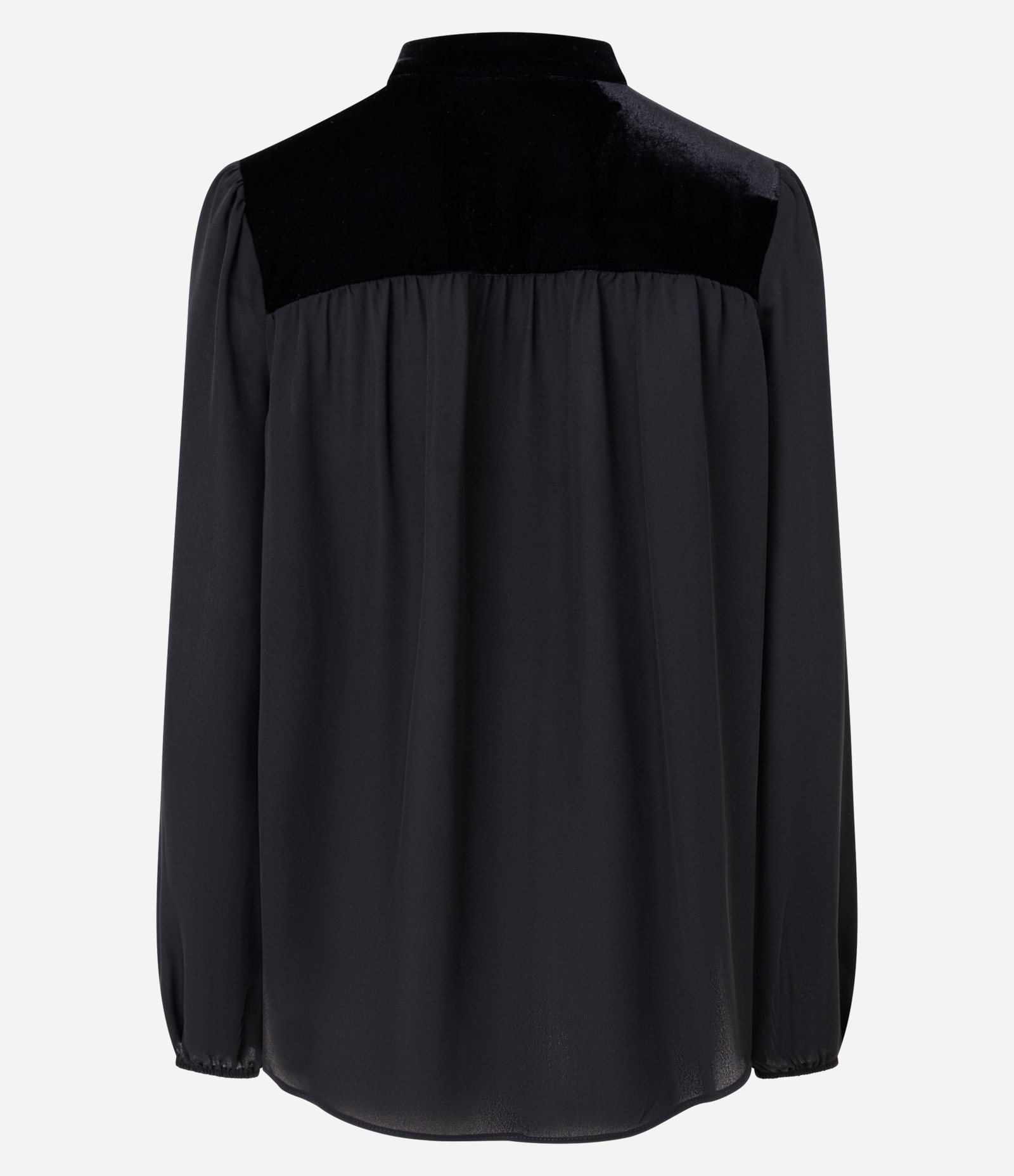 Blusa com Recorte Superior em Veludo Preto 7