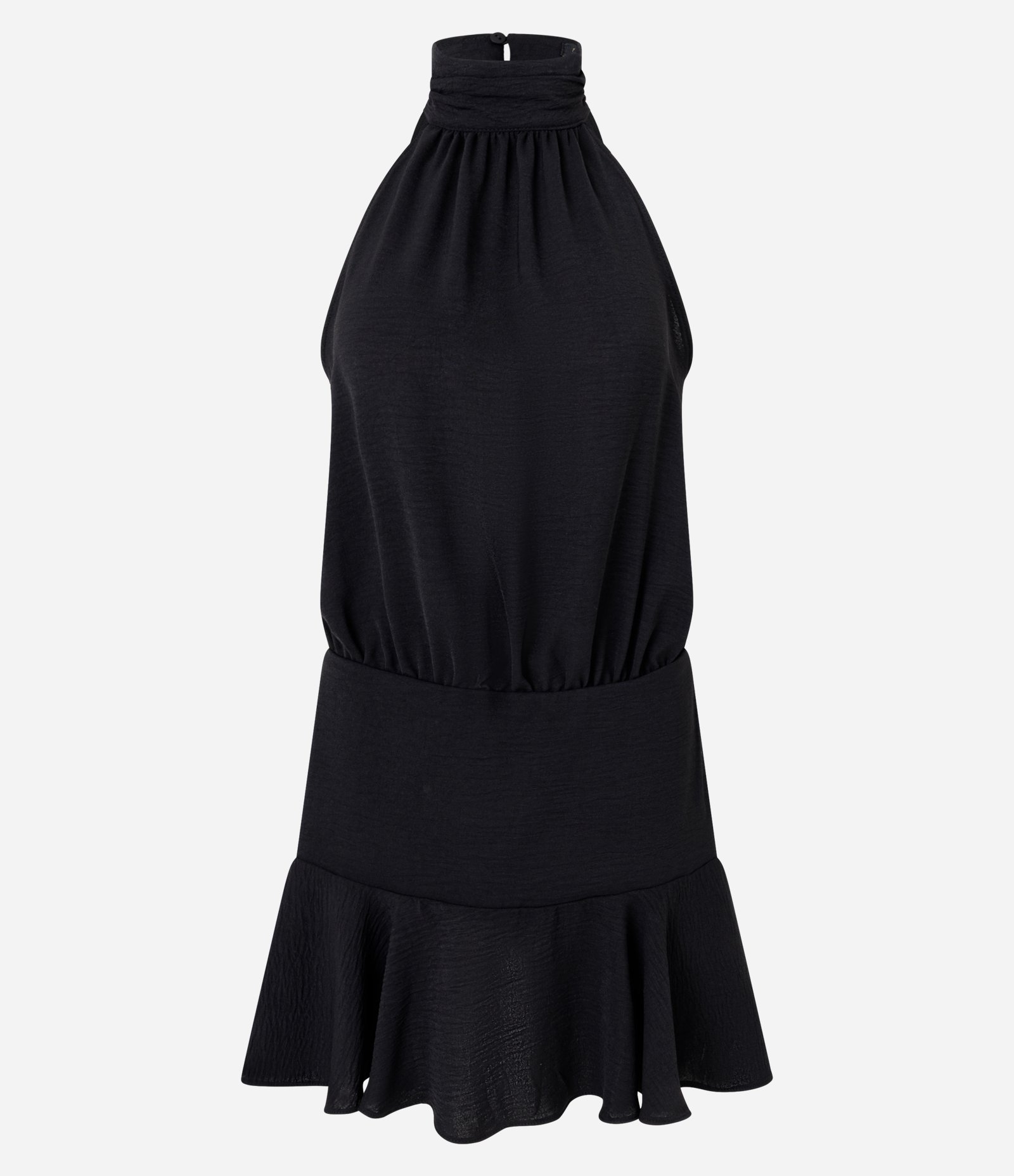 Vestido Curto com Gola Halter Neck Preto 5