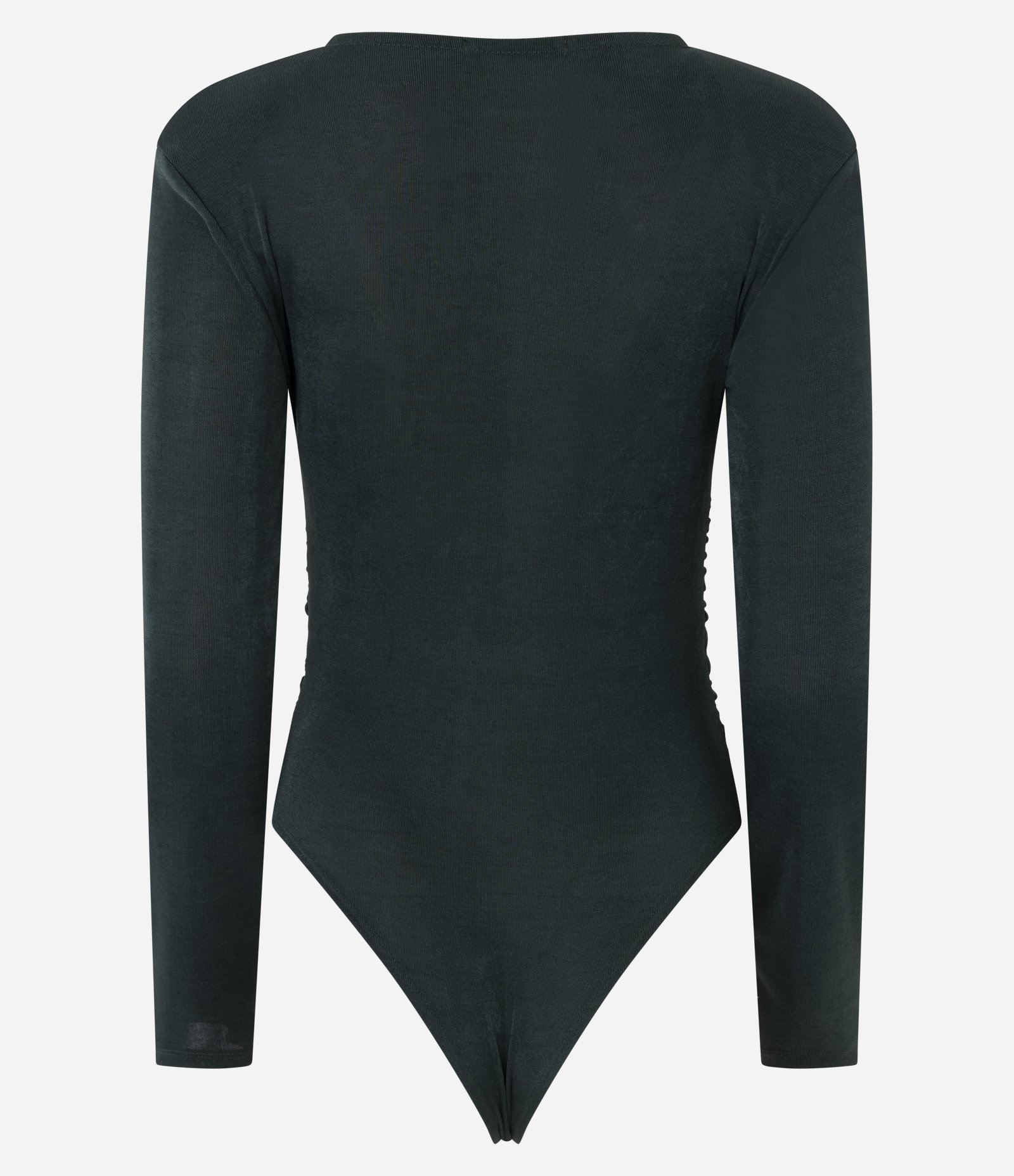 Body Ribana com Decote V e Ombreiras Verde 7