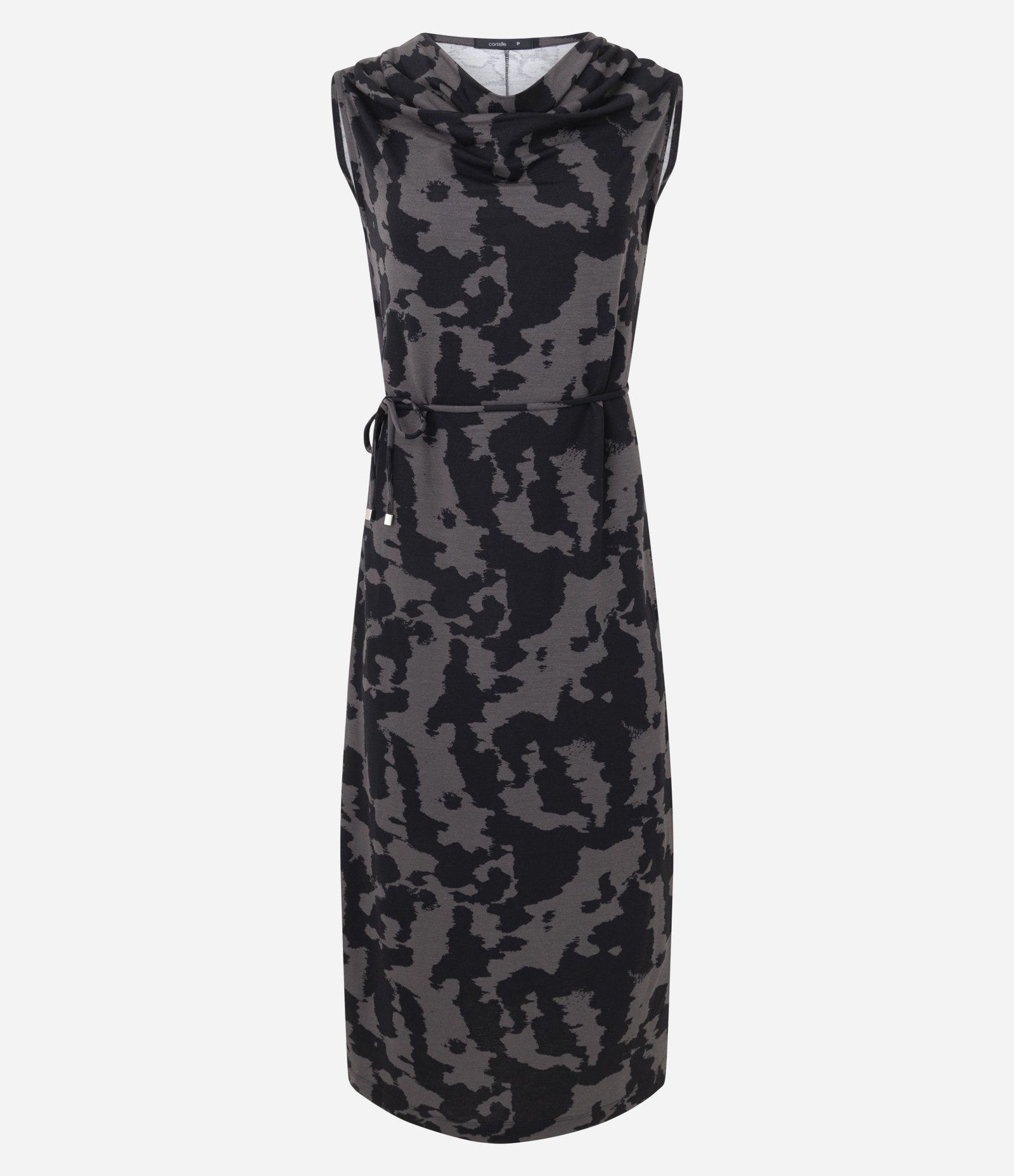 Vestido Midi Estampado com Gola Drapeada Lilás 5