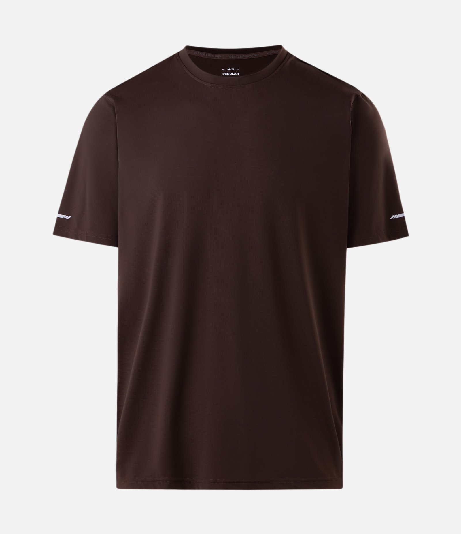 Camiseta Regular Dry em Poliamida Marrom 5