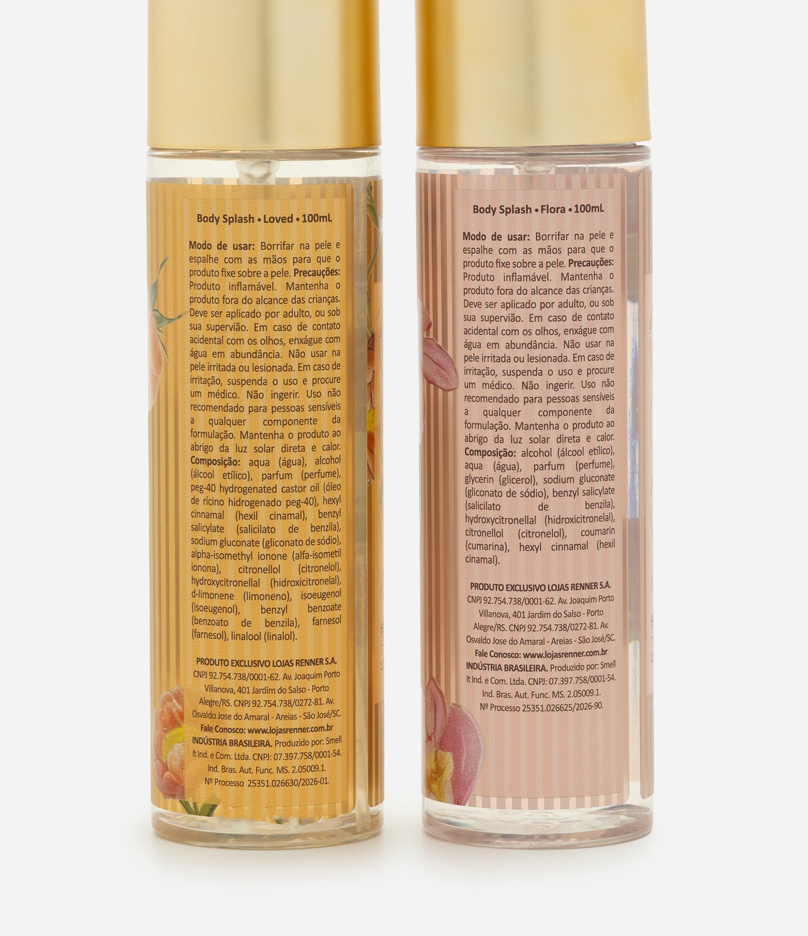 Kit com Dois Body Splash Loved e Flora 100ml Alchemia KIT 2